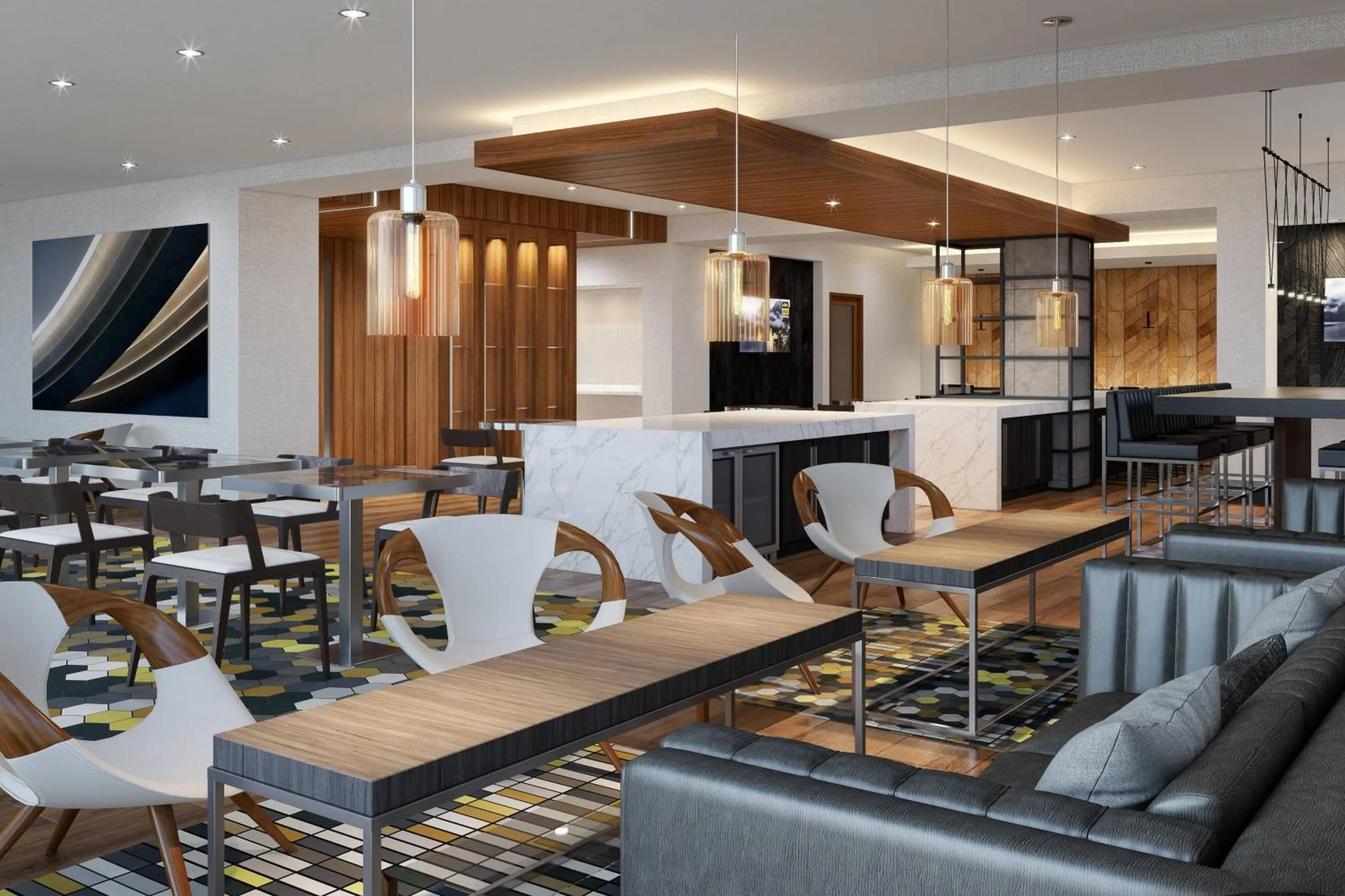 Lounge or bar in Marriott Owings Mills Metro Centre