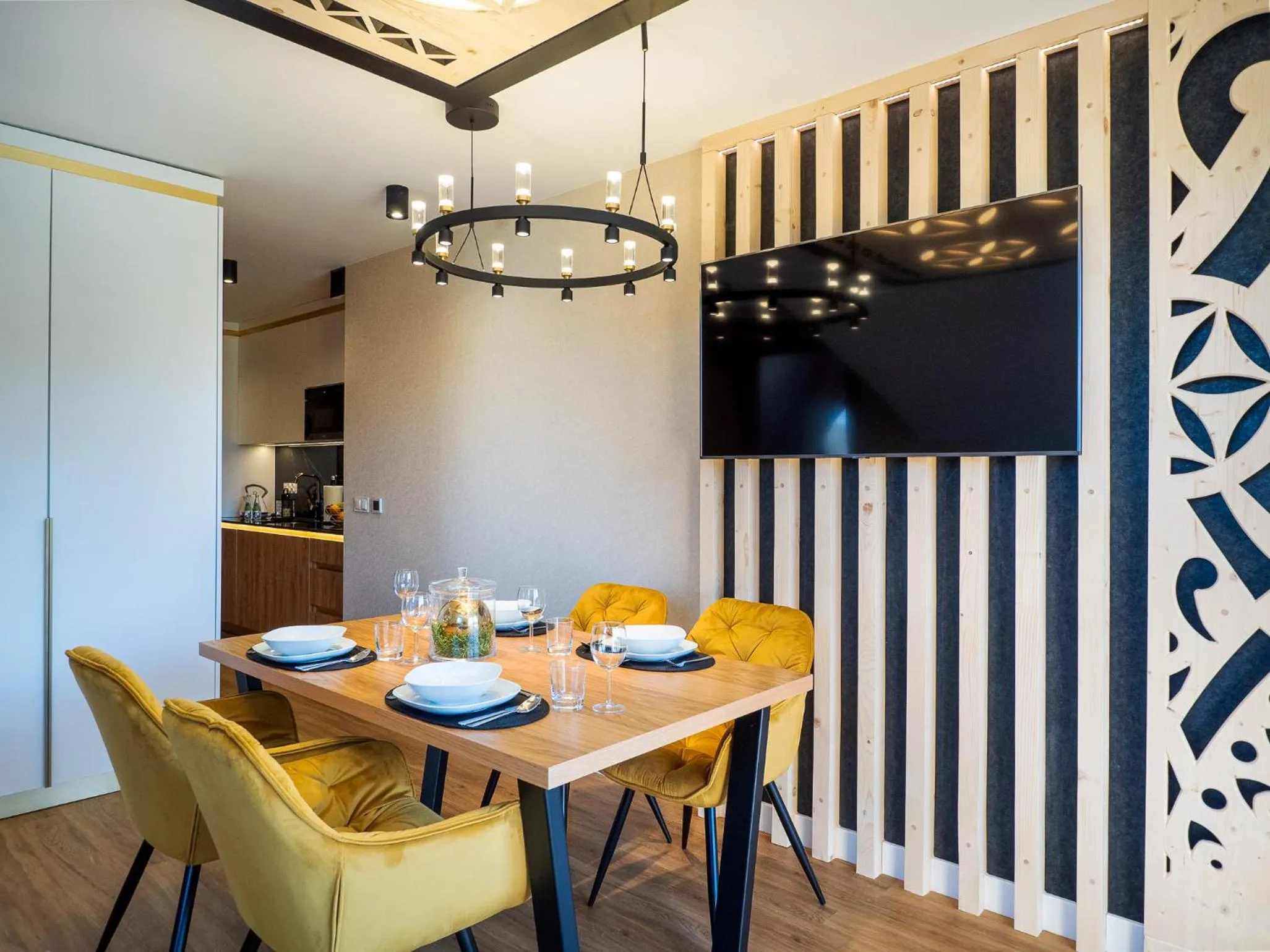 Kitchen or kitchenette in Aparthotel Góralski Spa 2