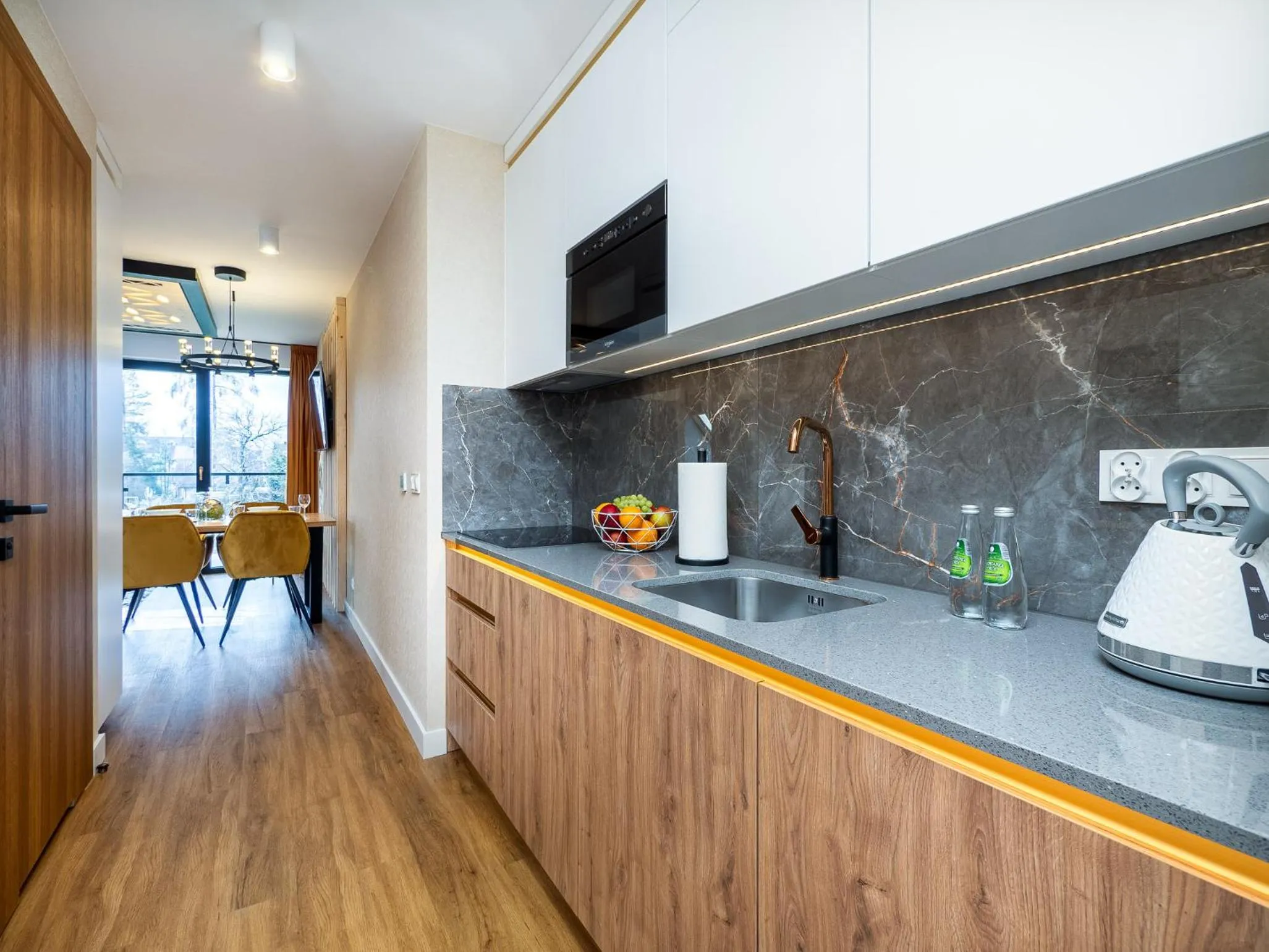 Kitchen or kitchenette in Aparthotel Góralski Spa 2