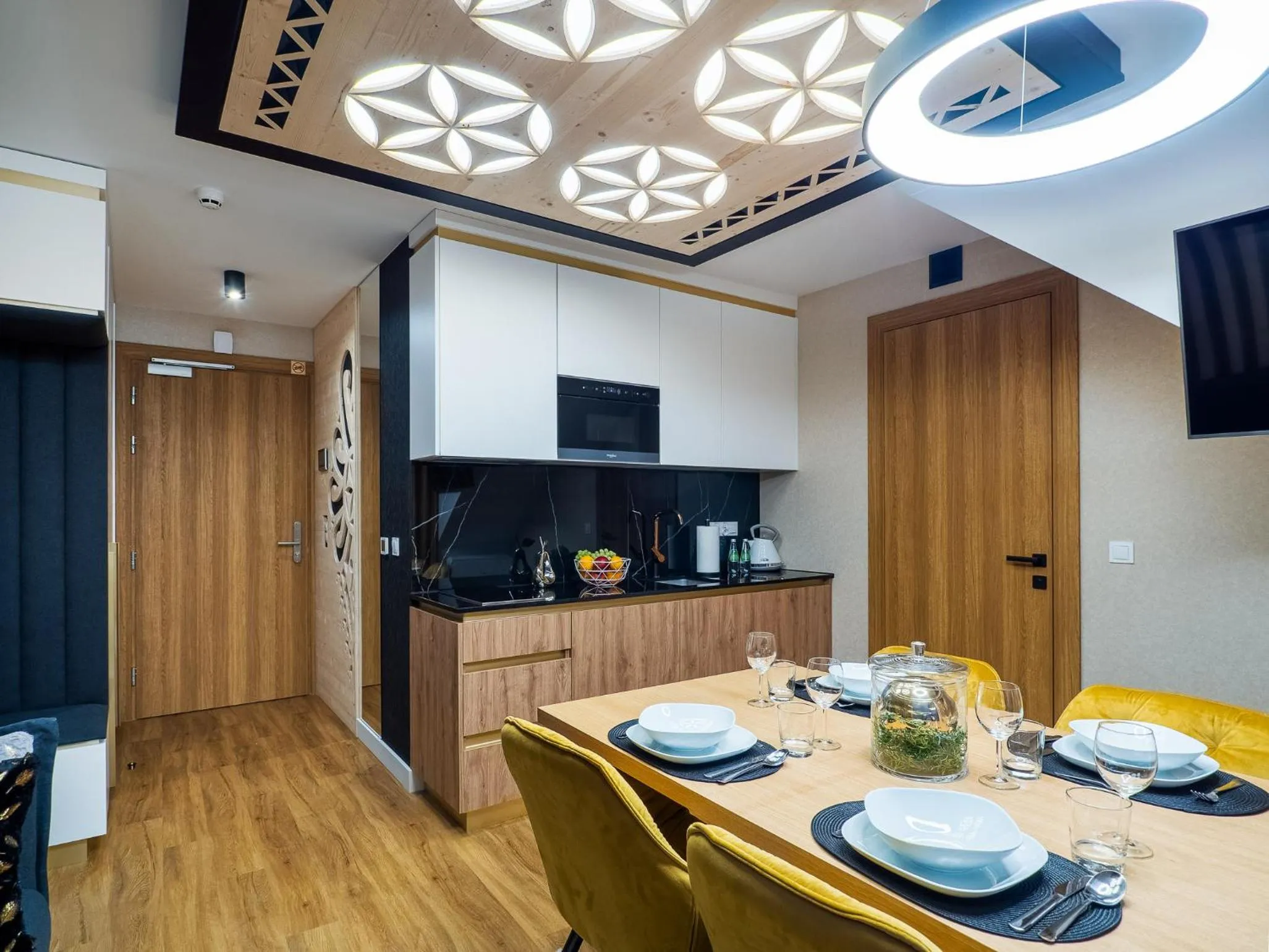 Kitchen or kitchenette in Aparthotel Góralski Spa 2