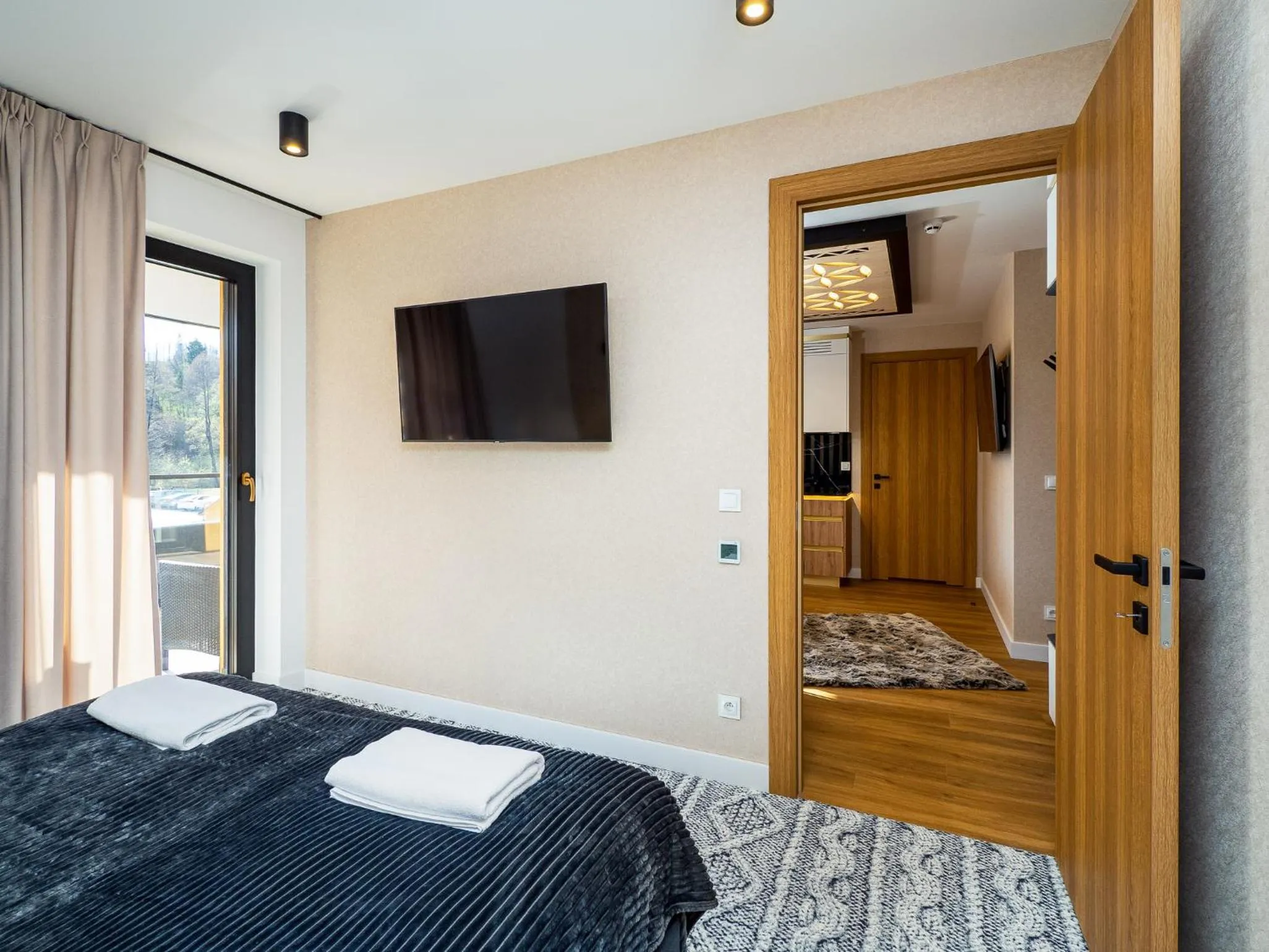 Bedroom, Bed in Aparthotel Góralski Spa 2