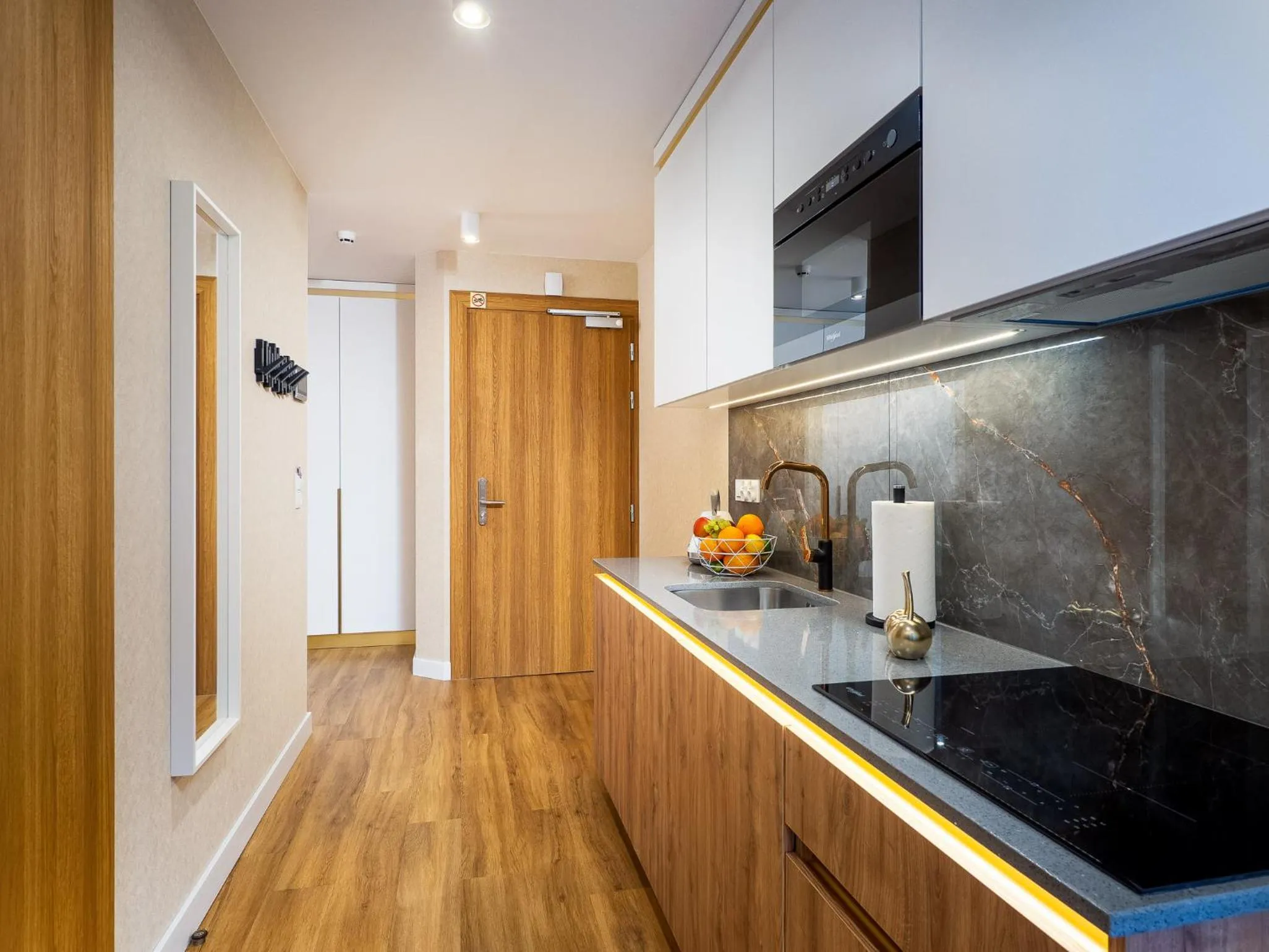 Kitchen or kitchenette in Aparthotel Góralski Spa 2