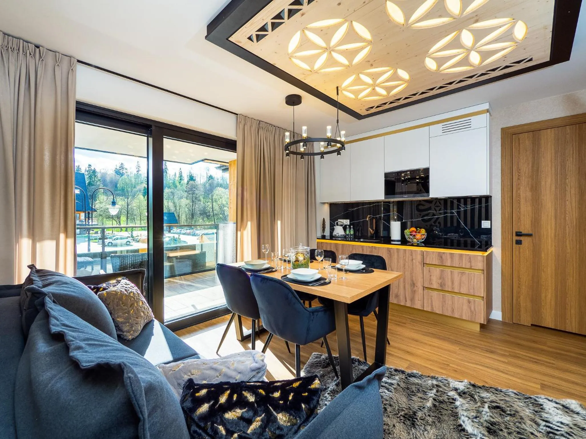 Kitchen or kitchenette in Aparthotel Góralski Spa 2