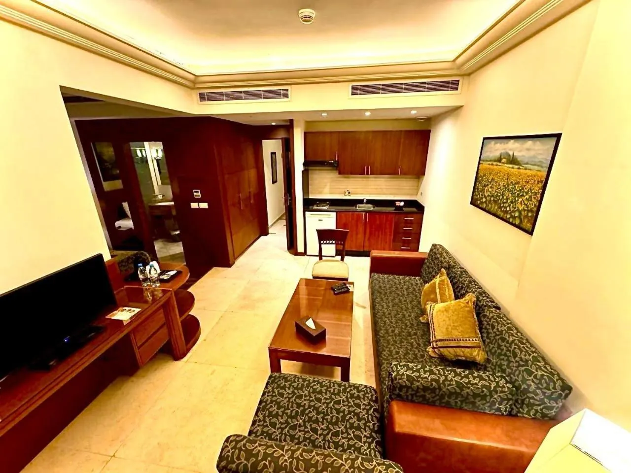 Living room in King Suites Hotel