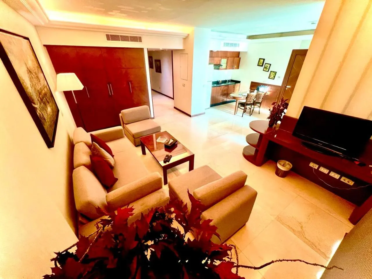 Living room in King Suites Hotel