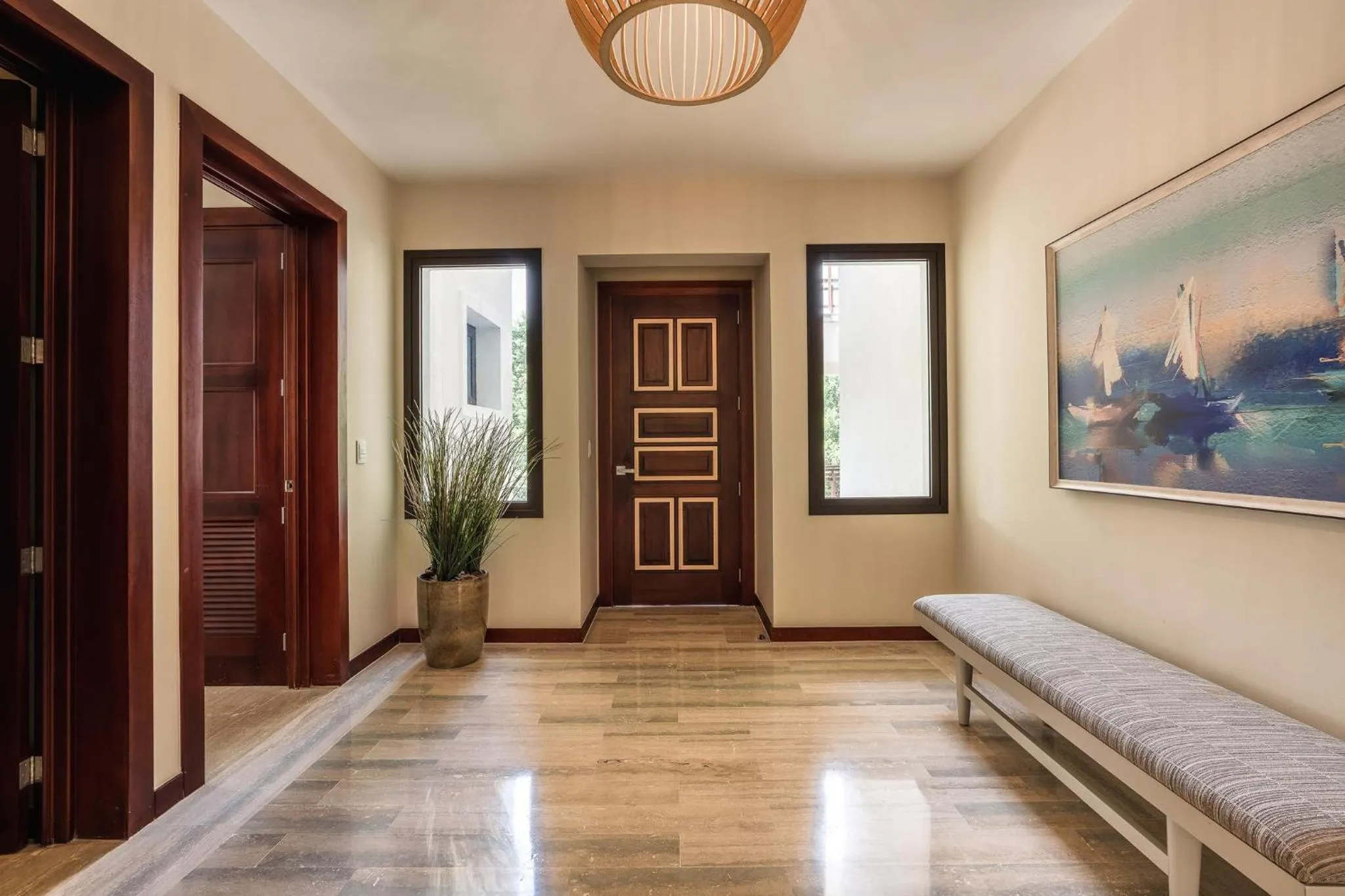 Bed in 3BR apartment with balcony in Portillo - Terrenas