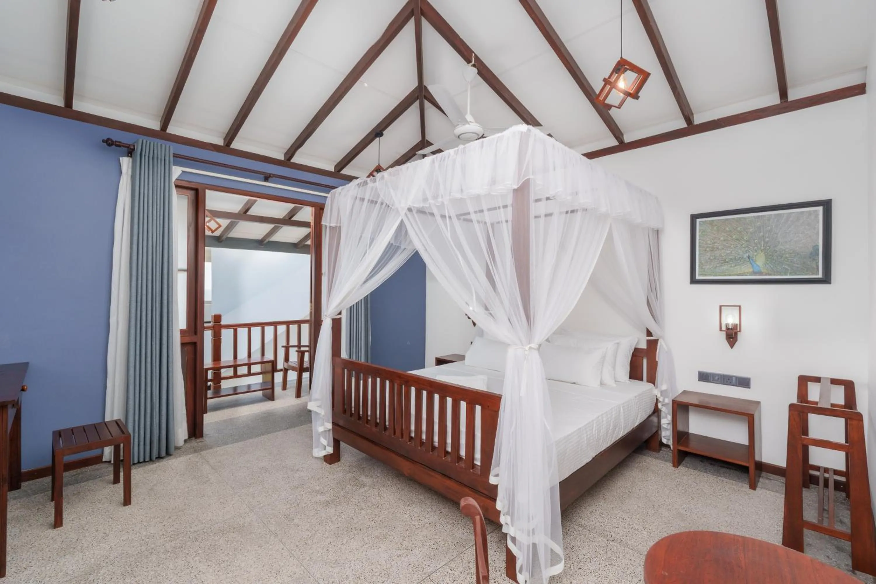 Bed in Olu Ayurveda Beach Resort