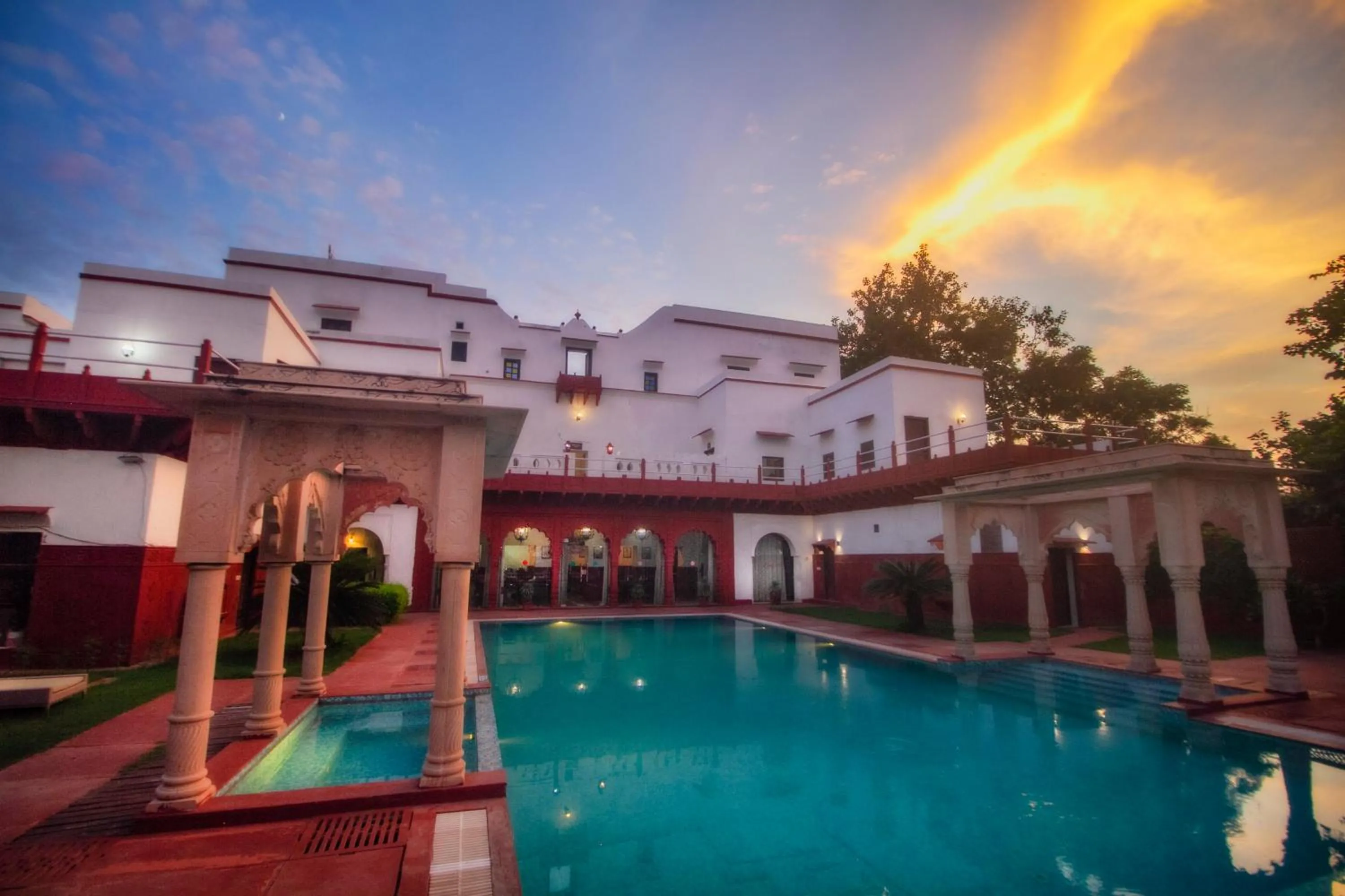 Swimming pool in Amritara Chandra Mahal Haveli, Bharatpur