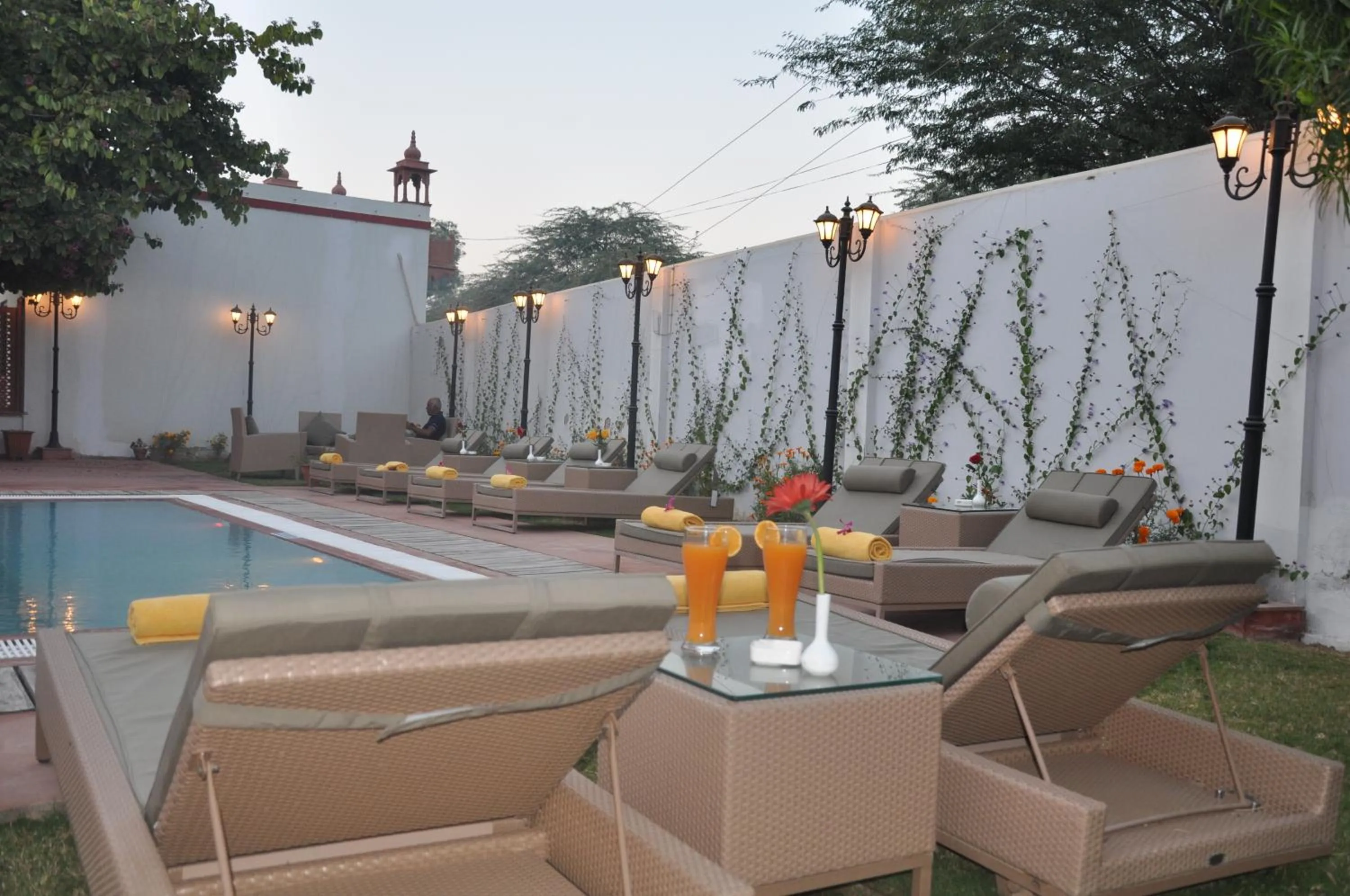 Swimming pool in Amritara Chandra Mahal Haveli, Bharatpur