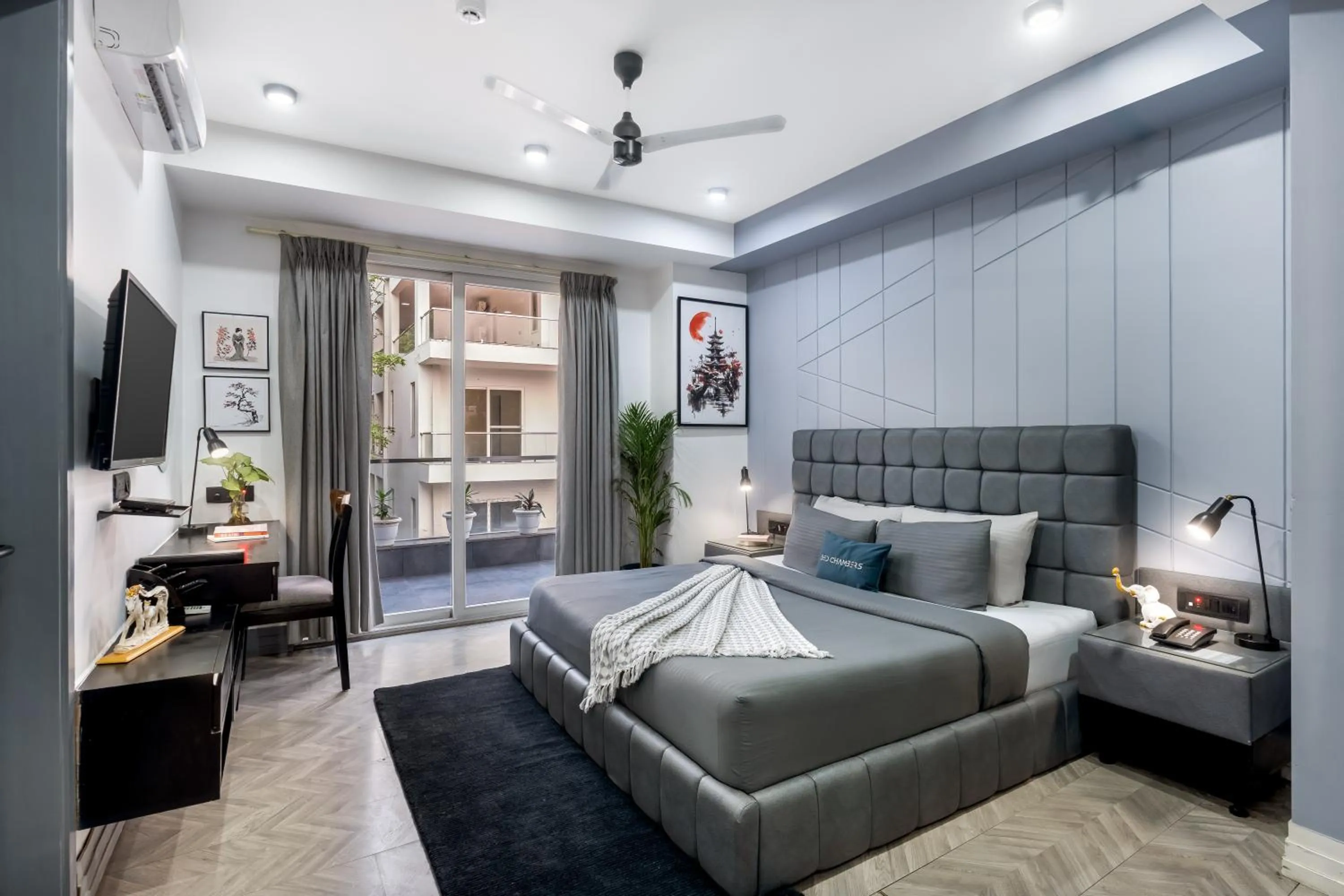 Bed in BedChambers Serviced Apartments, MG ROAD