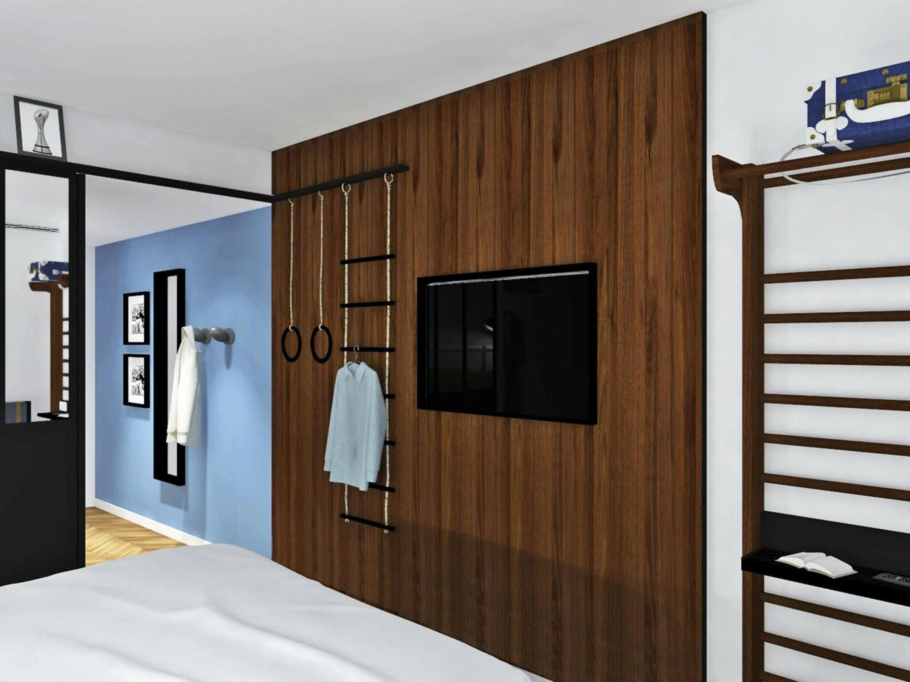 Bedroom, Bed in ibis Styles Castelnaudary