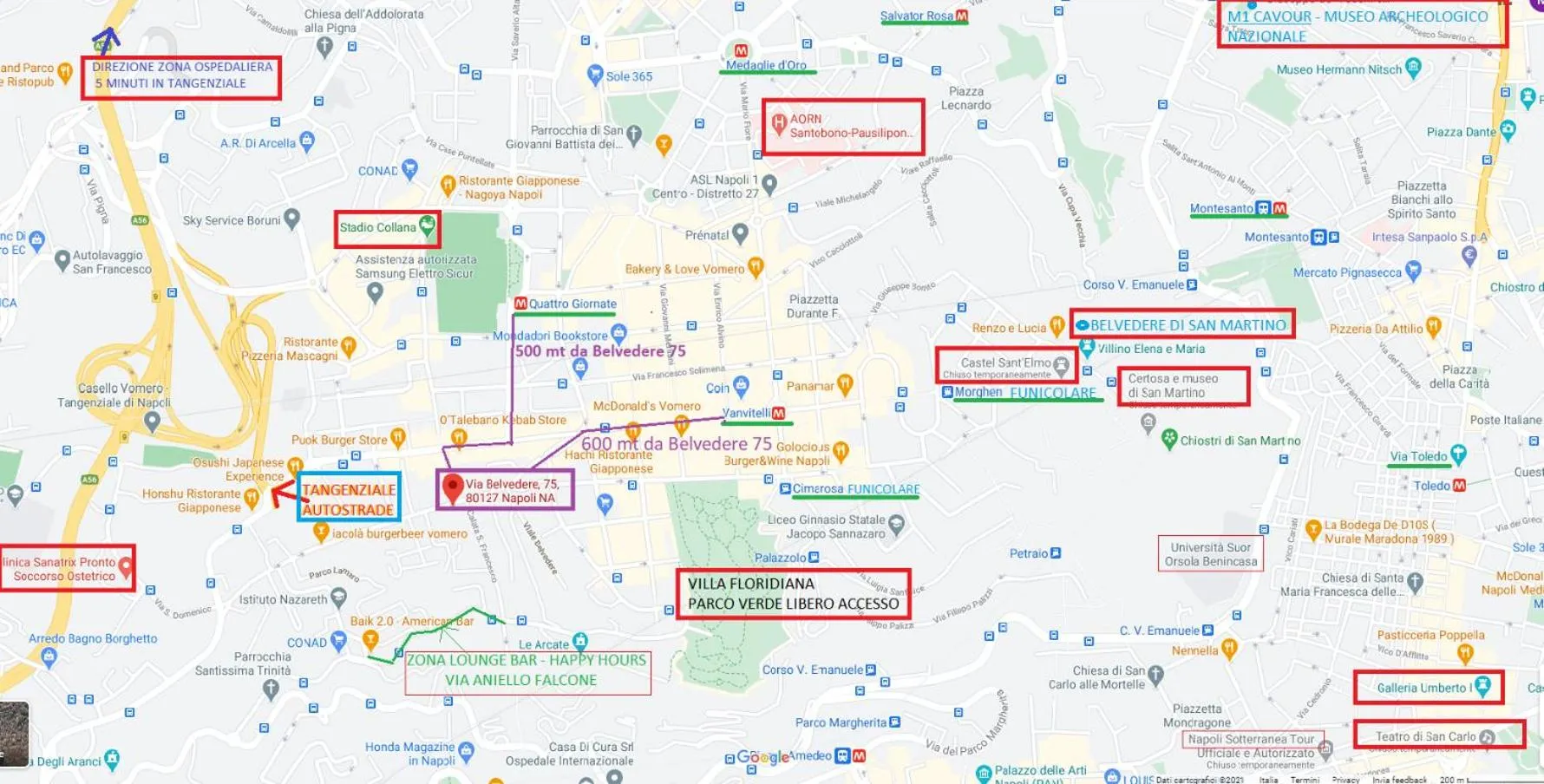 Bird's eye view in Belvedere 75