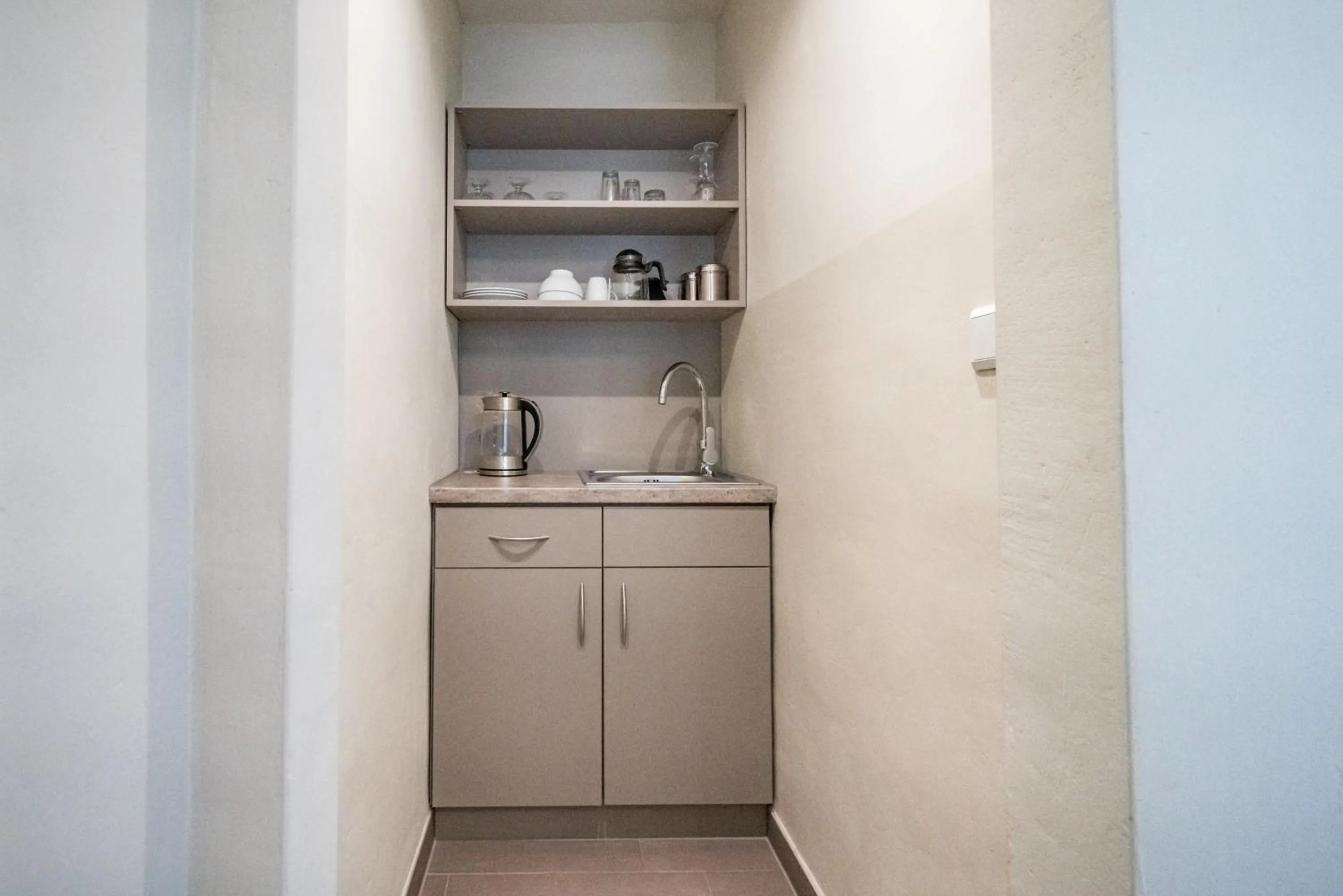 Kitchen or kitchenette in Romantik Hotel am Brühl