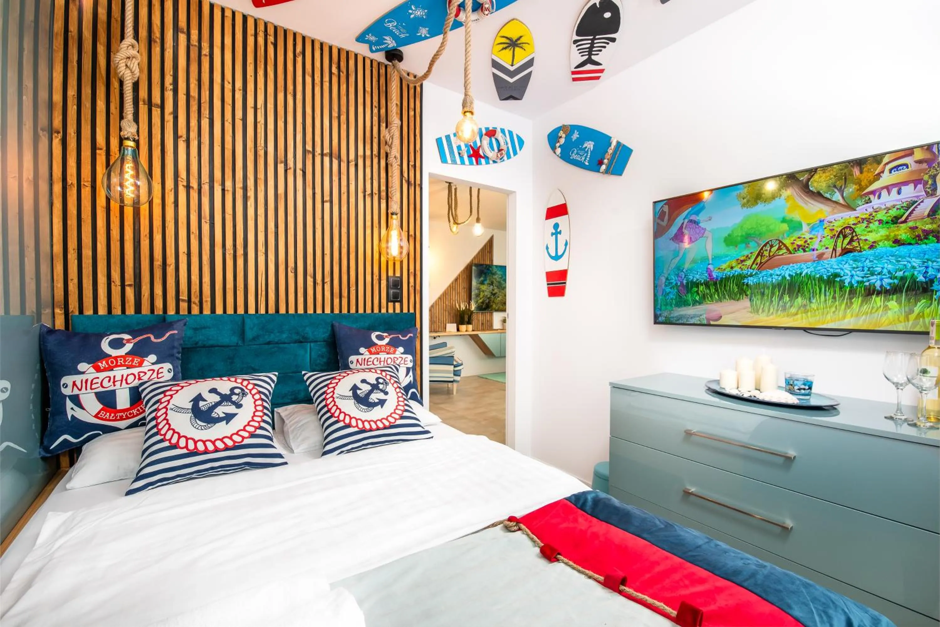 Bed in Baltic Cliff Apartamenty