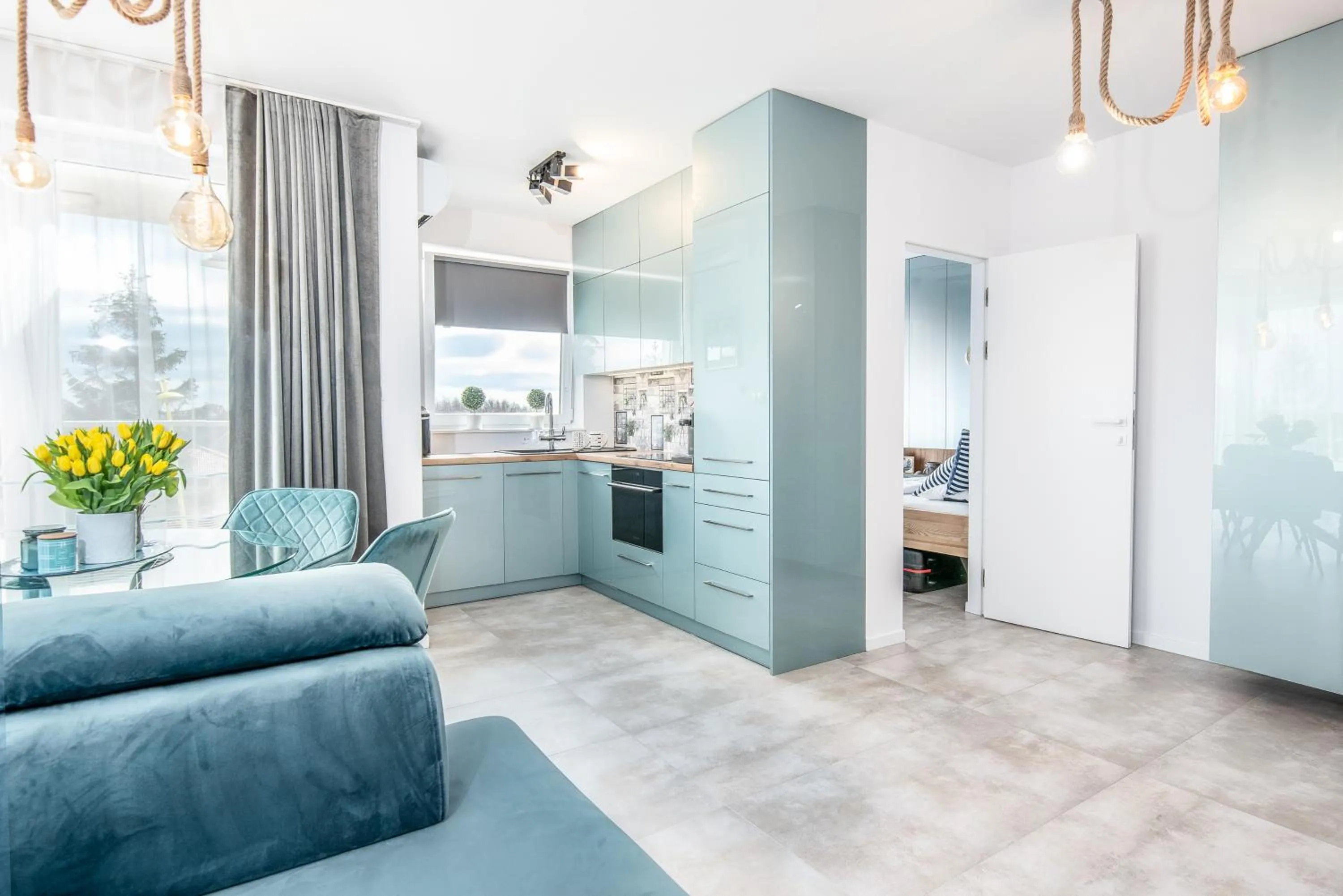 Kitchen or kitchenette in Baltic Cliff Apartamenty