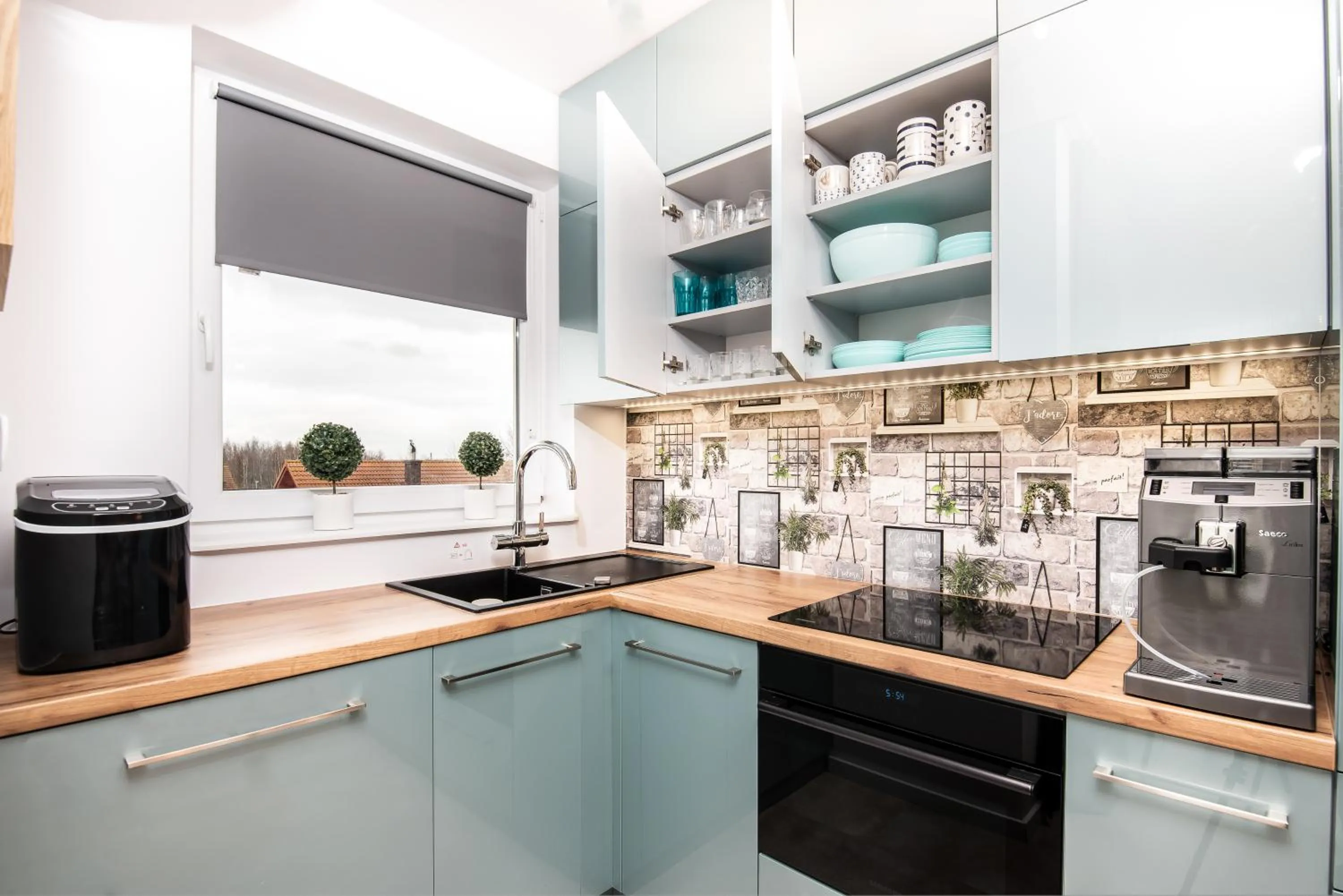 Kitchen or kitchenette in Baltic Cliff Apartamenty