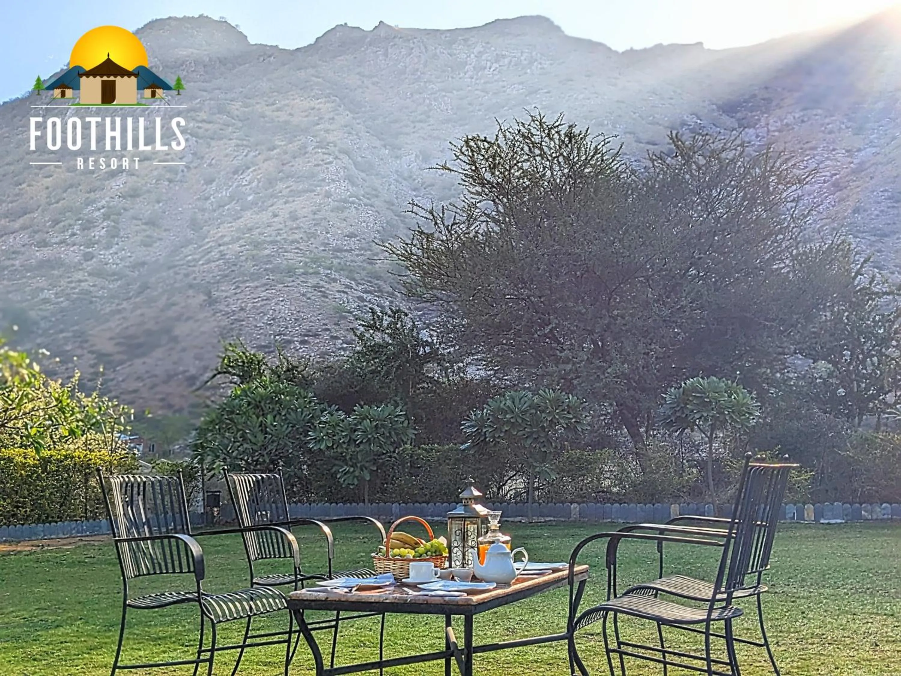 Patio in Foothill Pushkar Resort