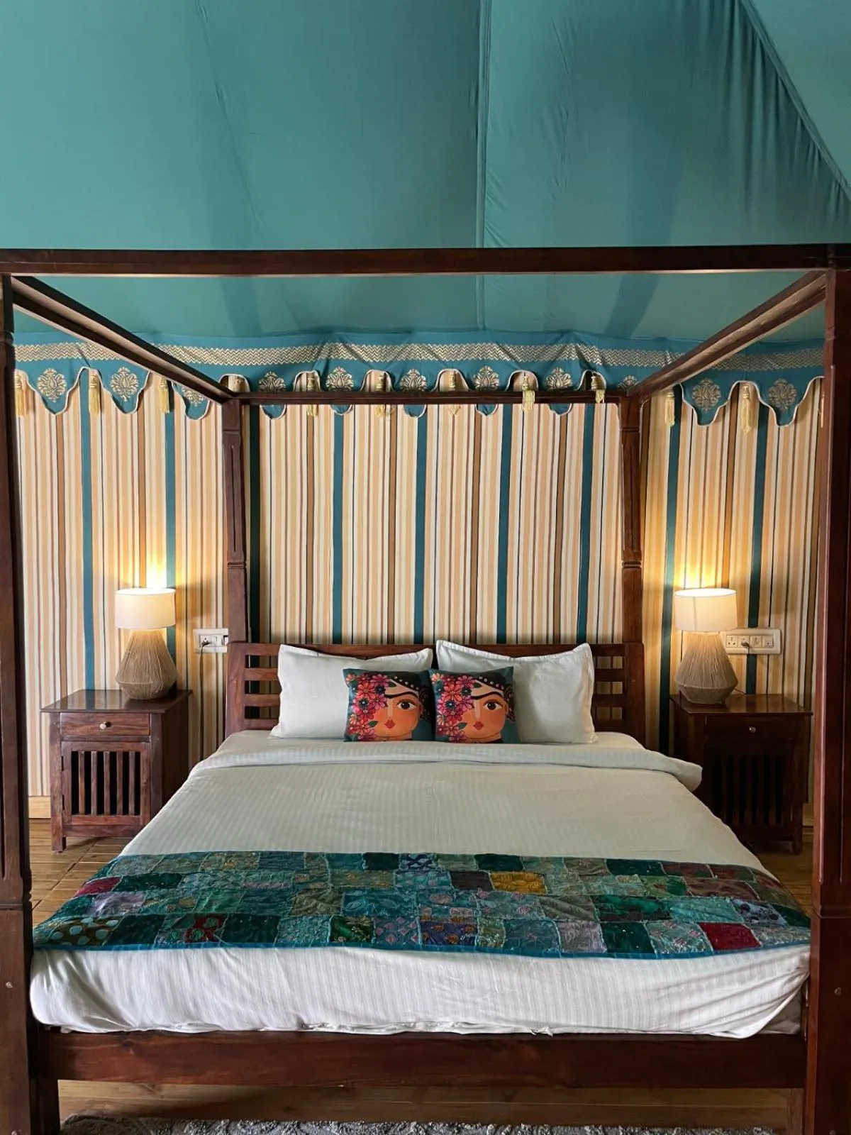 Bed in Foothill Pushkar Resort