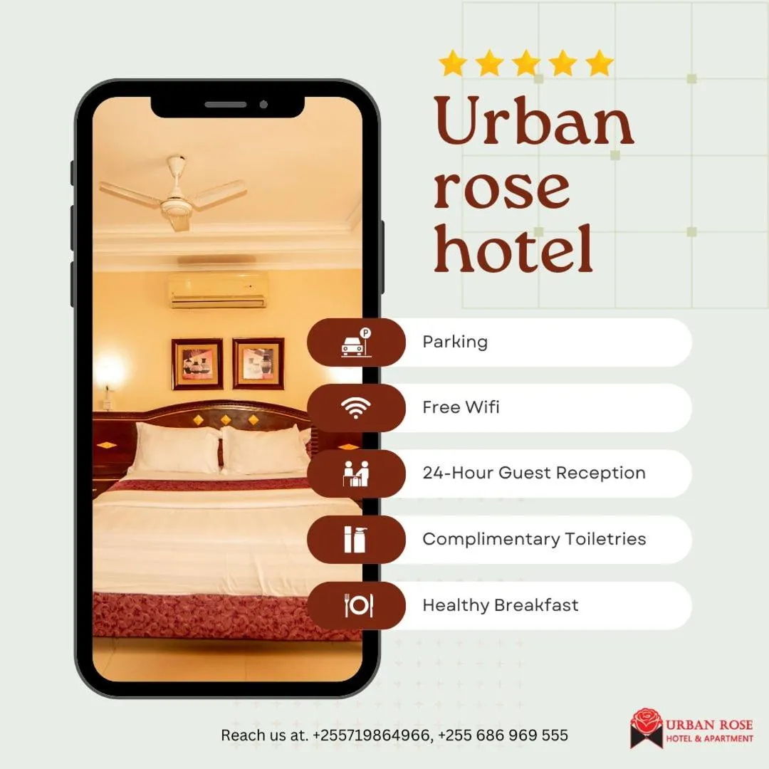 Bed in Urban Rose Hotel & Apartments