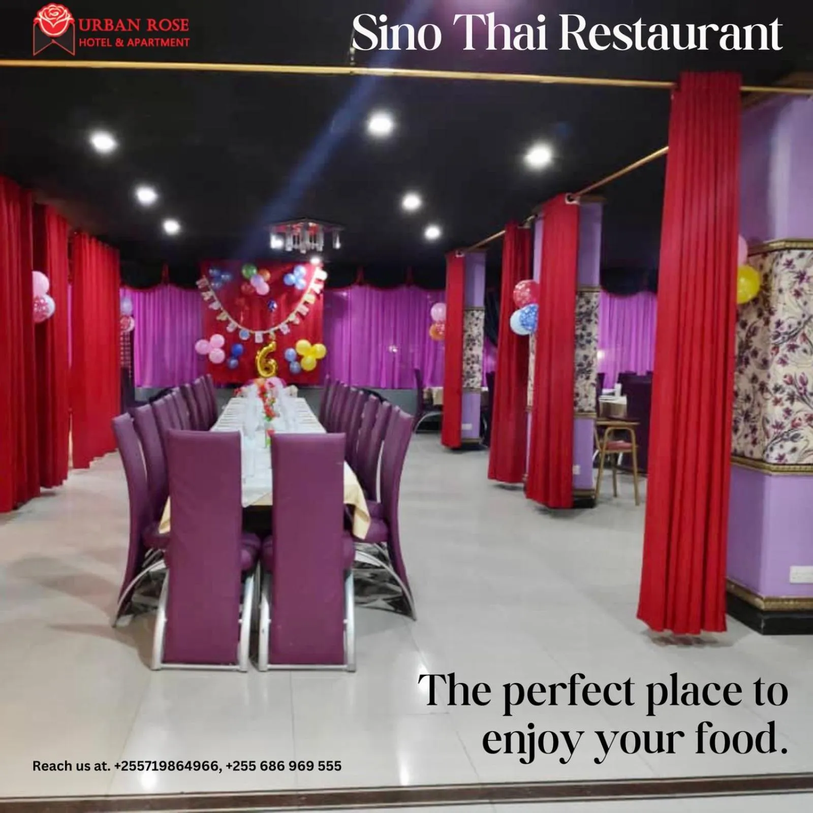 Restaurant/places to eat in Urban Rose Hotel & Apartments