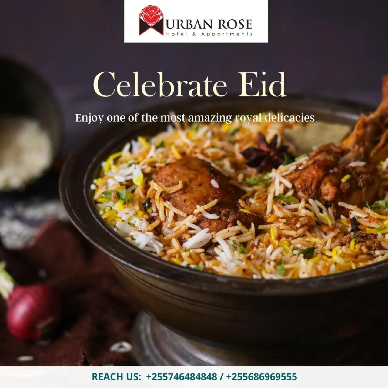 Restaurant/places to eat in Urban Rose Hotel & Apartments