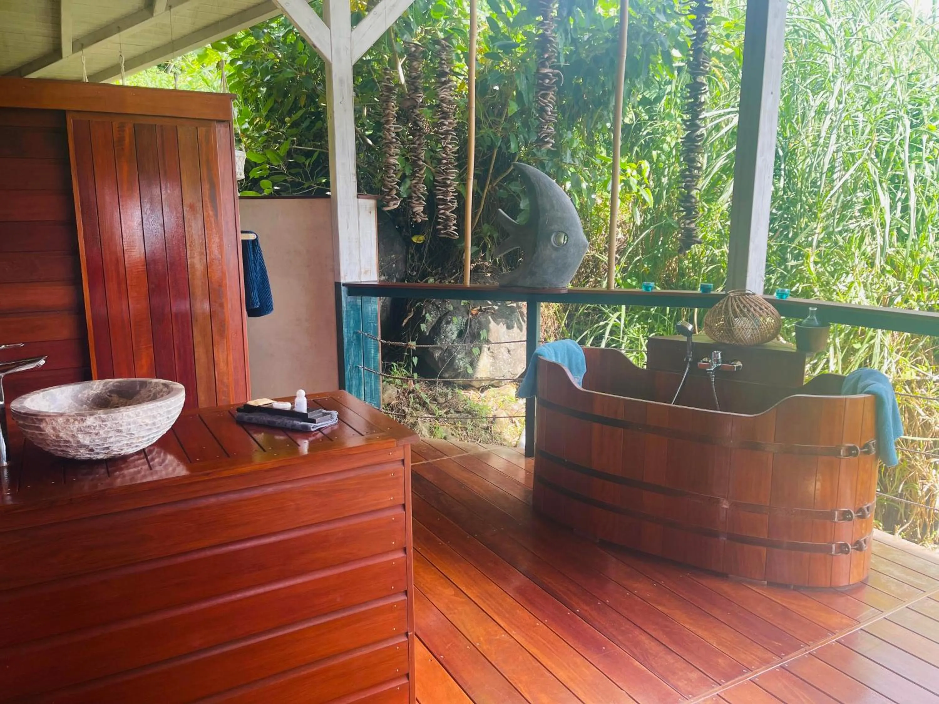 Open Air Bath in TropicAngel ECOLODGE de Charme