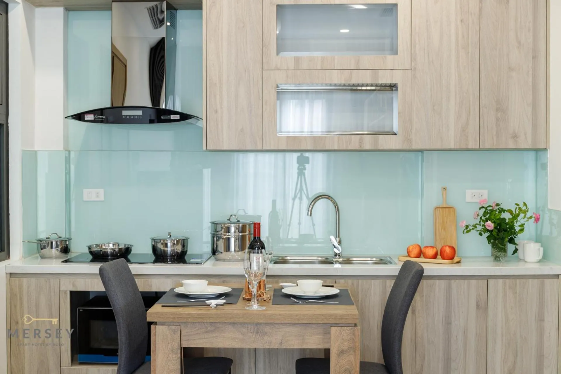 Kitchen or kitchenette in Mersey Central Hanoi Apart'Hotel