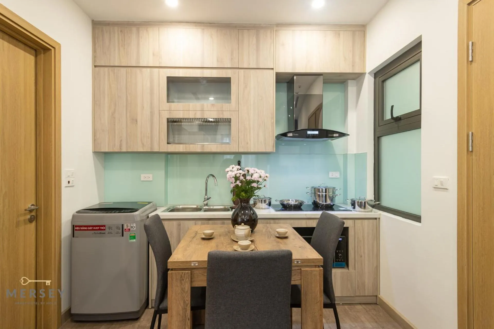 Kitchen or kitchenette in Mersey Central Hanoi Apart'Hotel