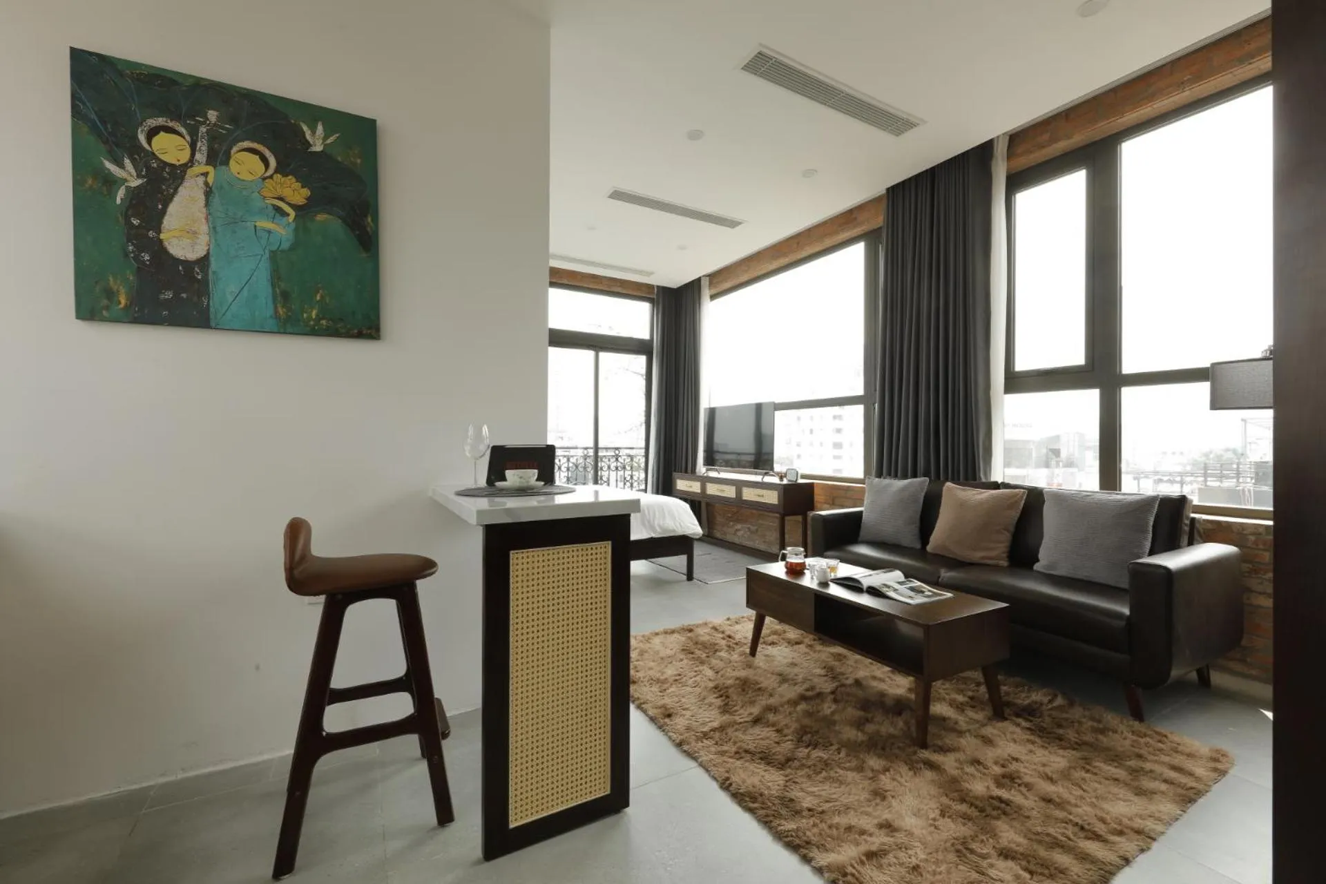 Seating area in Mersey Central Hanoi Apart'Hotel