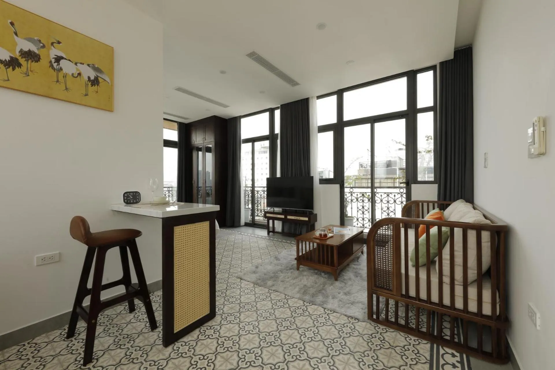 Seating area in Mersey Central Hanoi Apart'Hotel