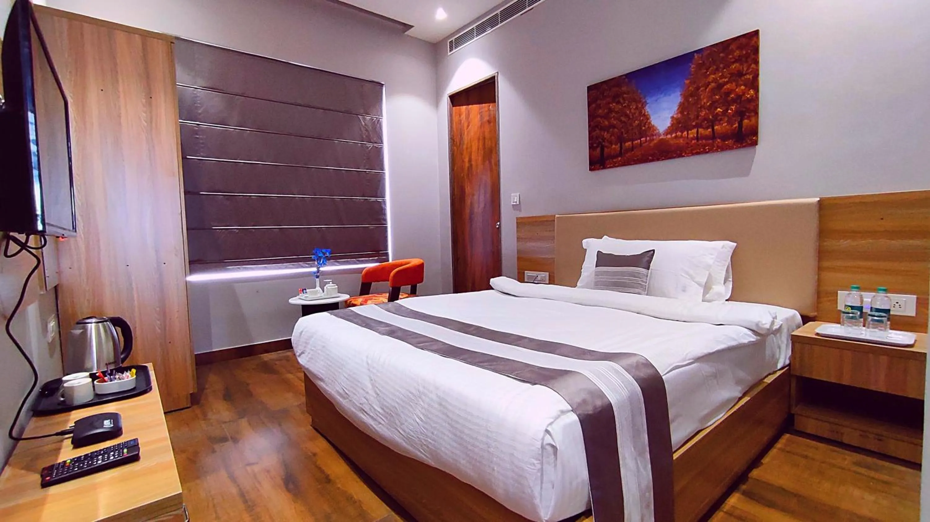 Photo of the whole room, Bed in ShriGo Hotel Nathdwara