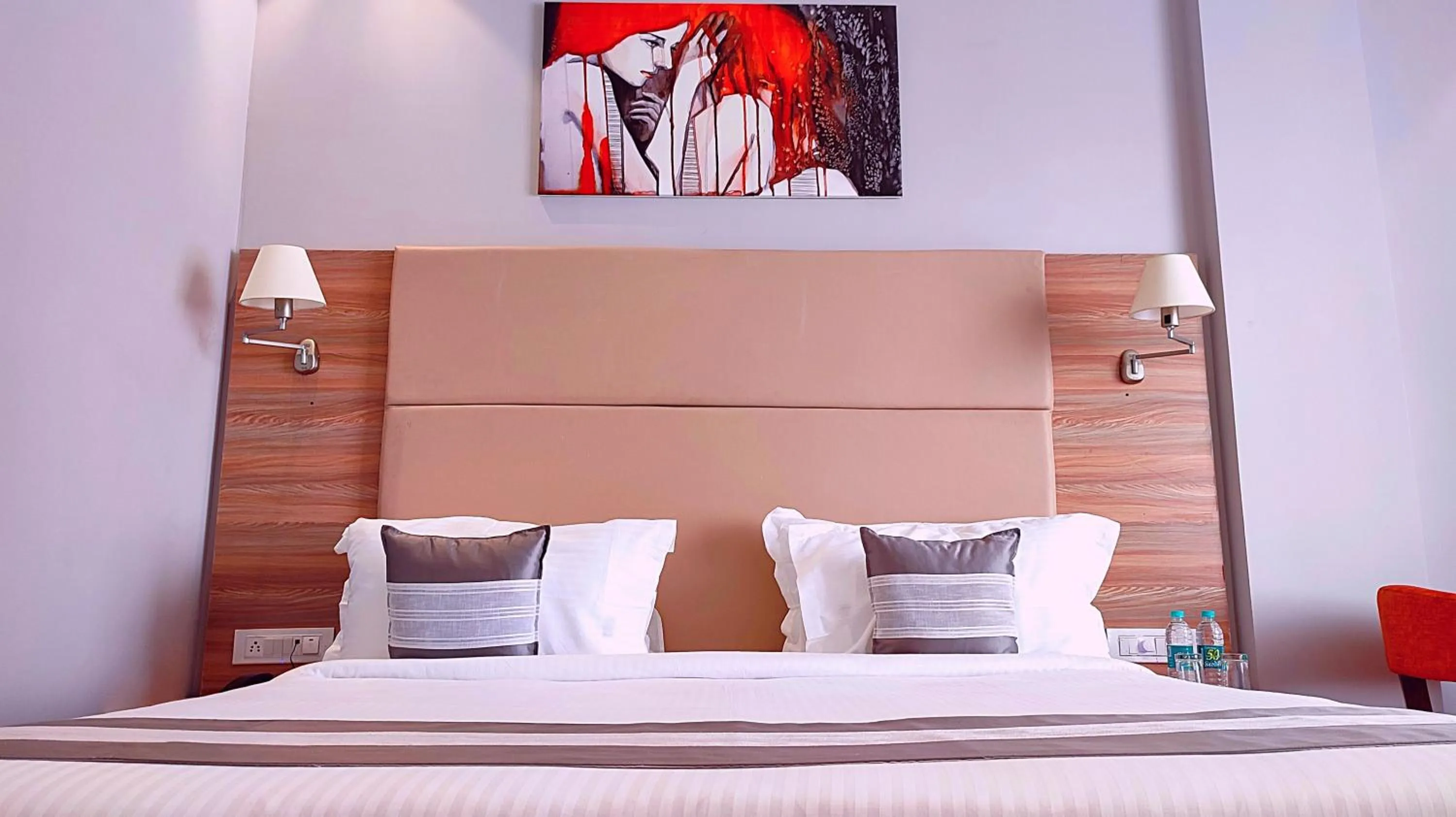 Bed in ShriGo Hotel Nathdwara