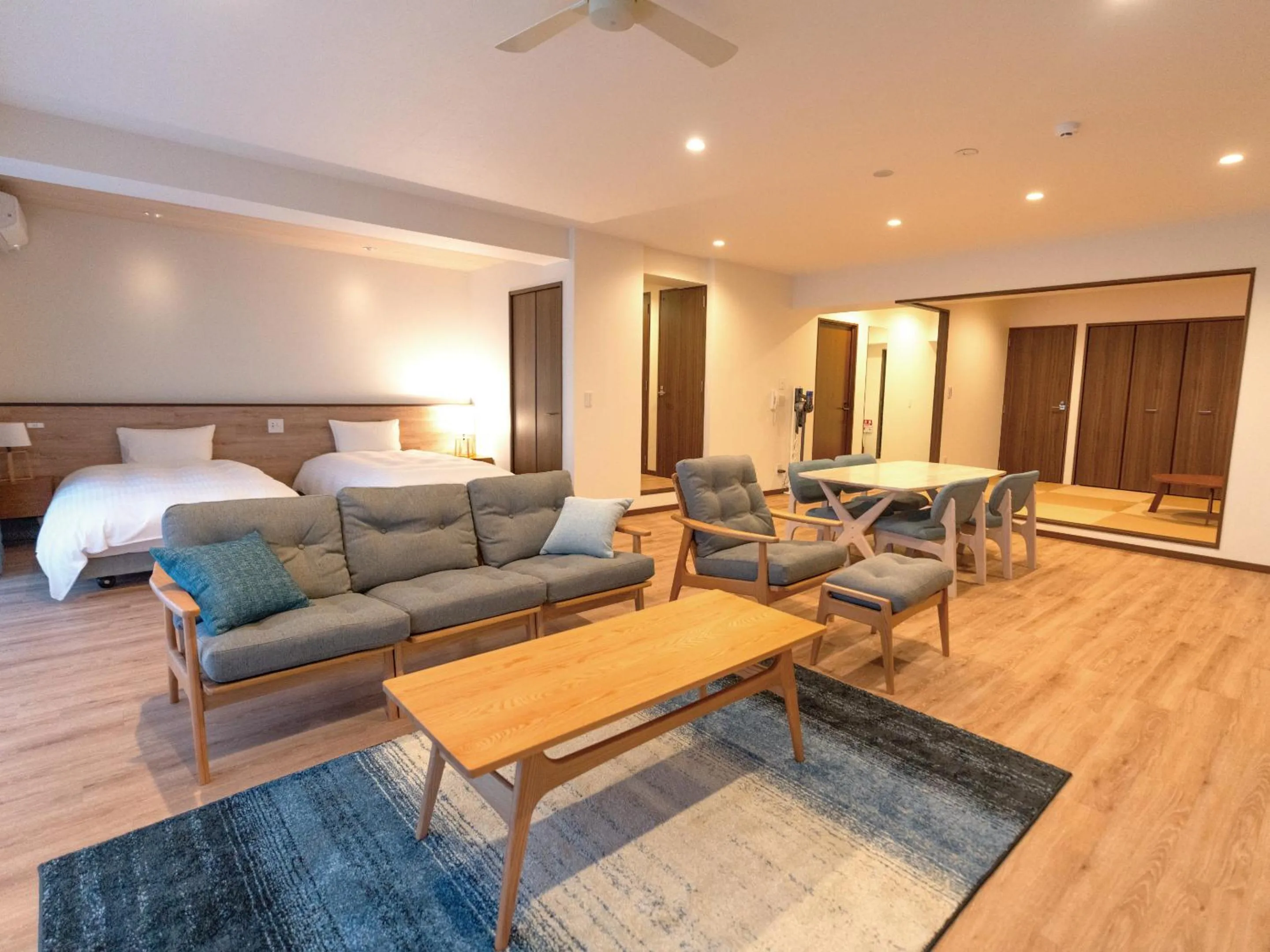 Living room, Bed in Private condo Kourijima by Coldio Smart Resort