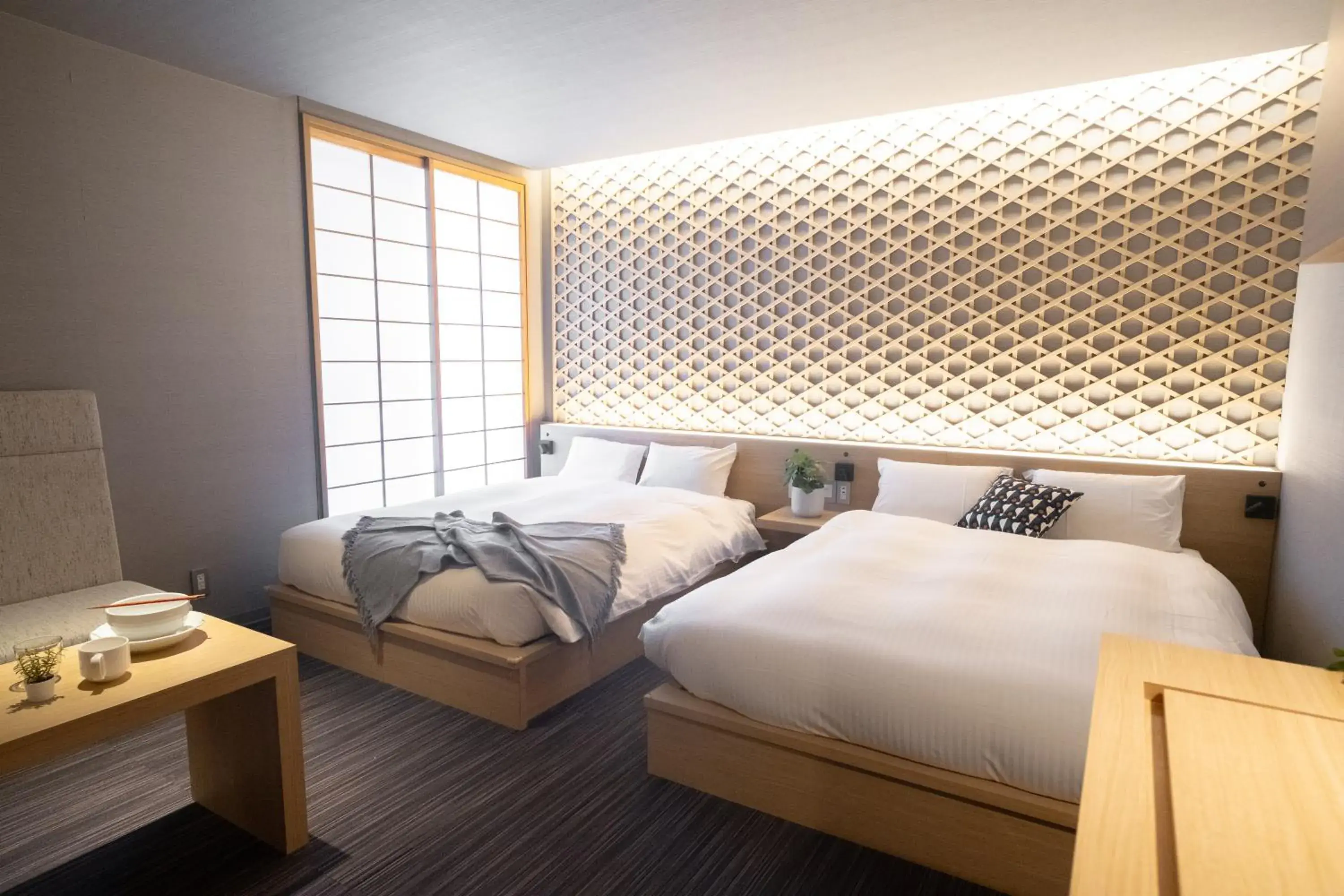 Premium Double Room with Two Double Beds - Non-Smoking in ORI Kyoto Premium Double Room with Two Double Beds - Non-Smoking in ORI Kyoto