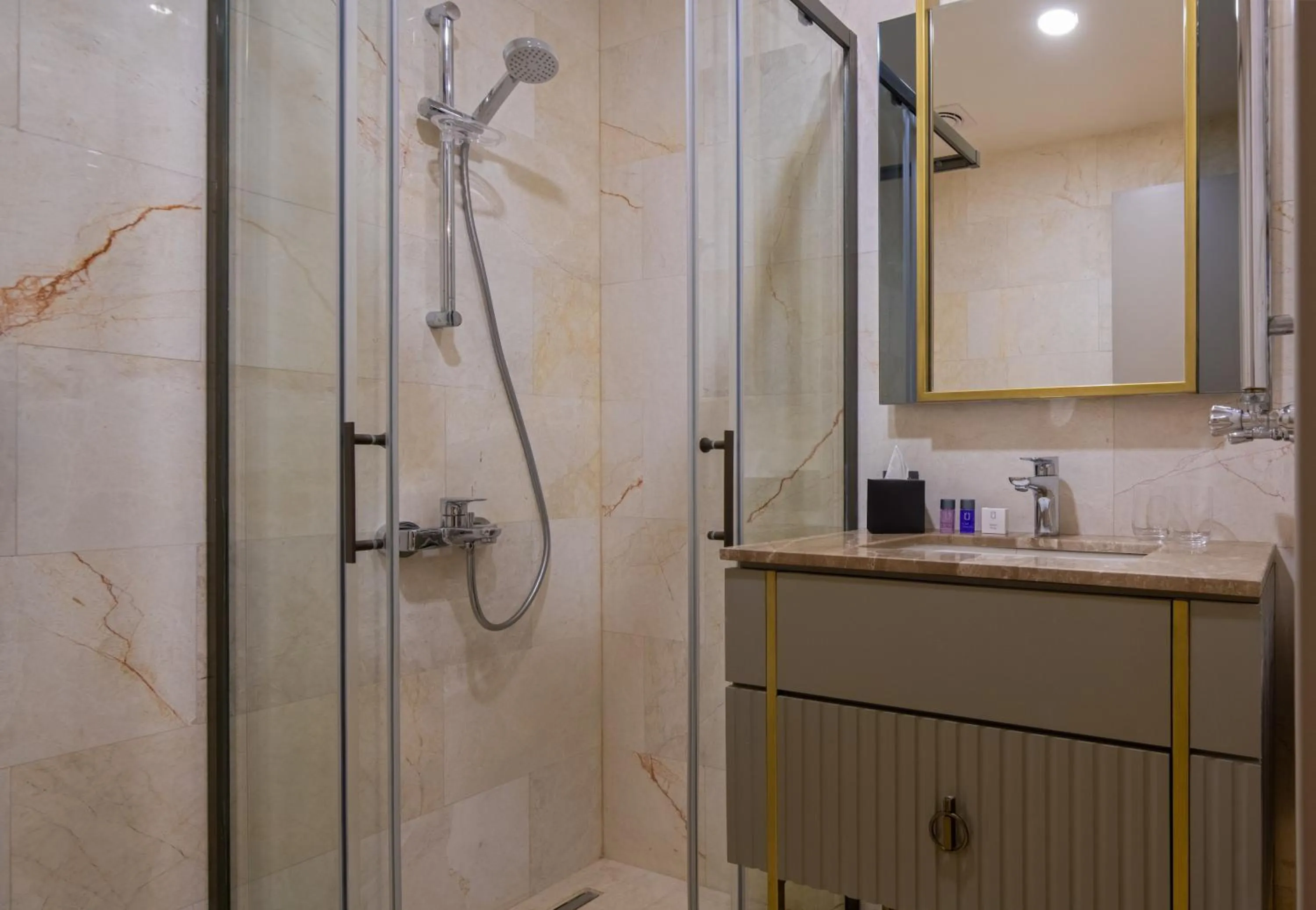 Shower in G Tower Furnished Apartment Rentals