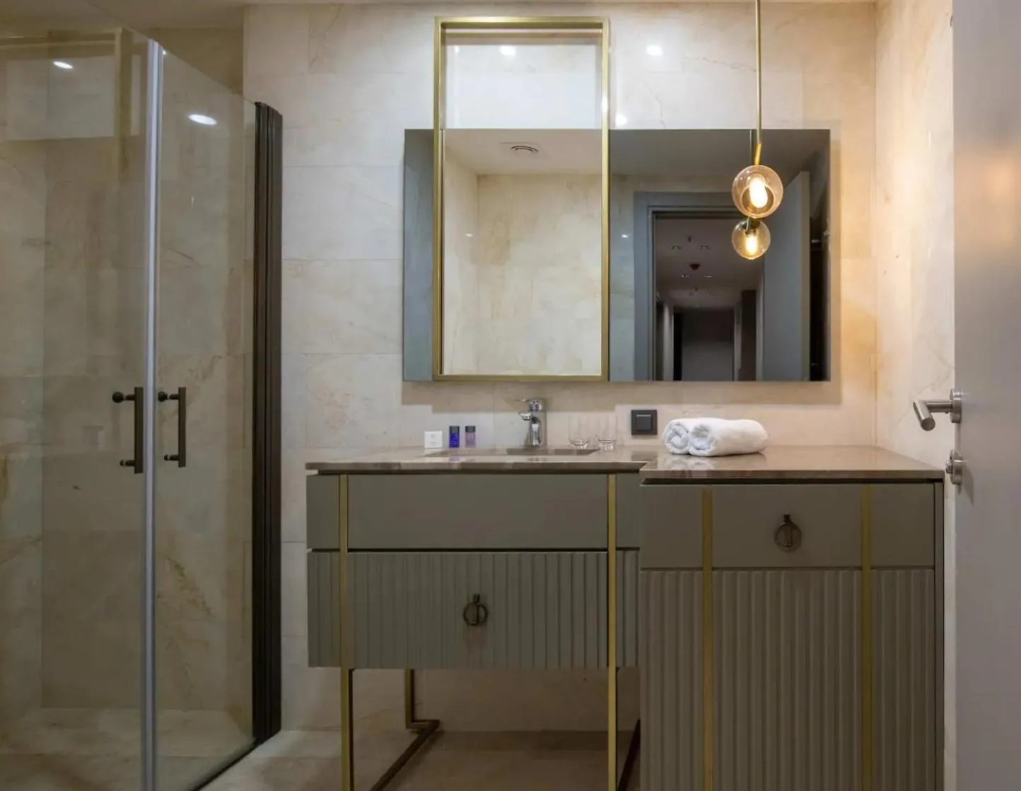 Shower in G Tower Furnished Apartment Rentals