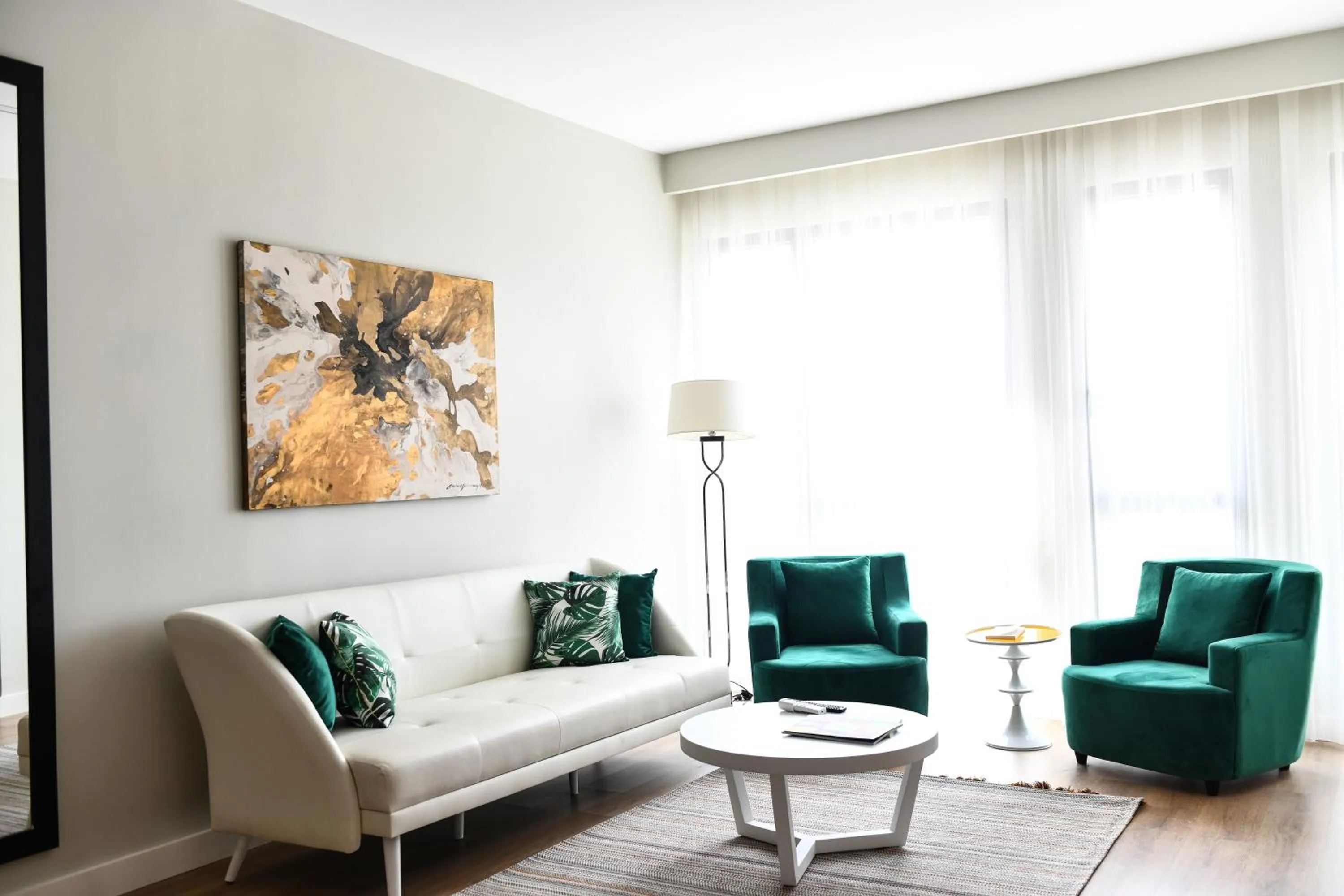 Living room in G Tower Furnished Apartment Rentals