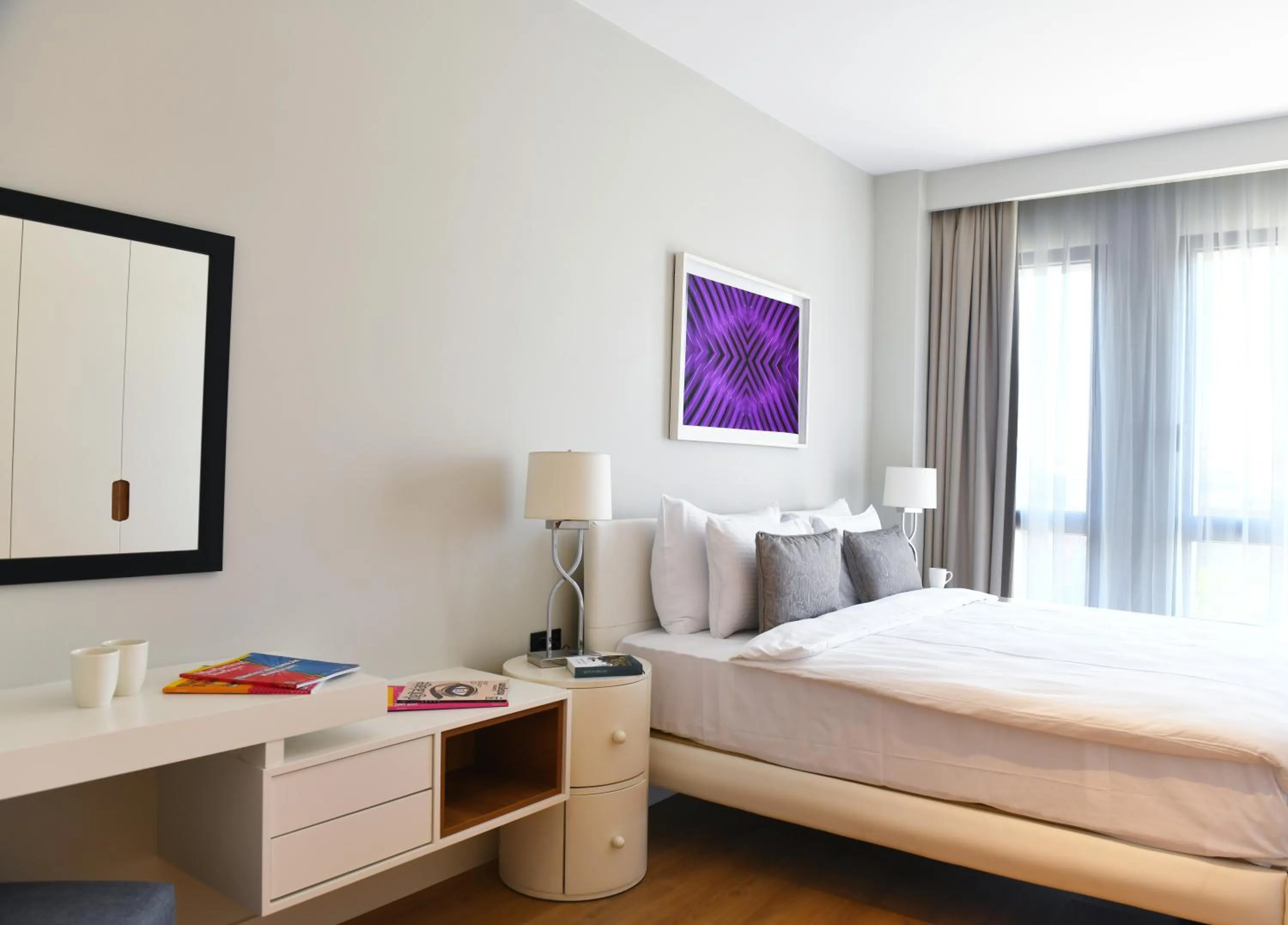 Bedroom, Bed in G Tower Furnished Apartment Rentals