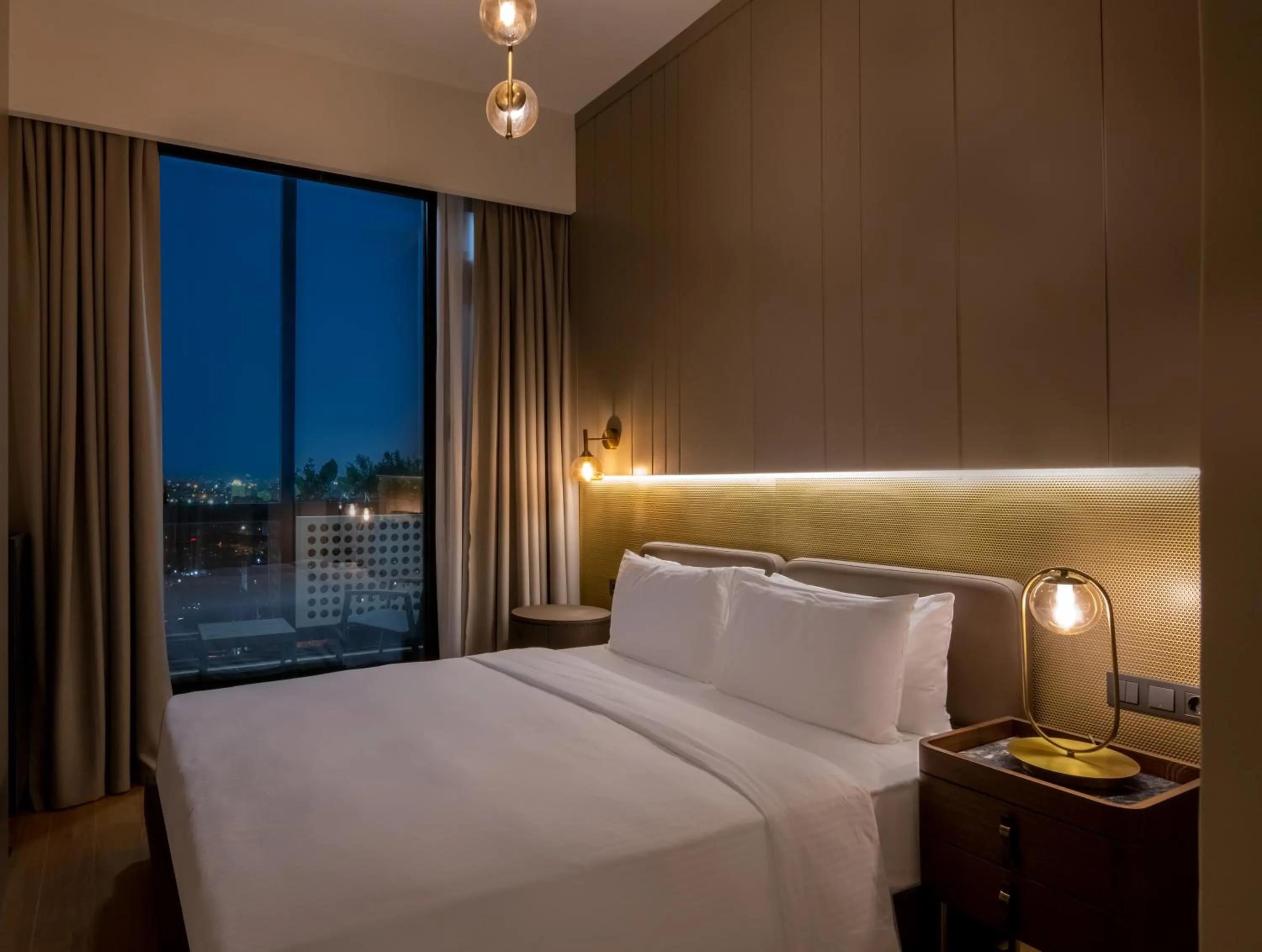 Bedroom, Bed in G Tower Furnished Apartment Rentals