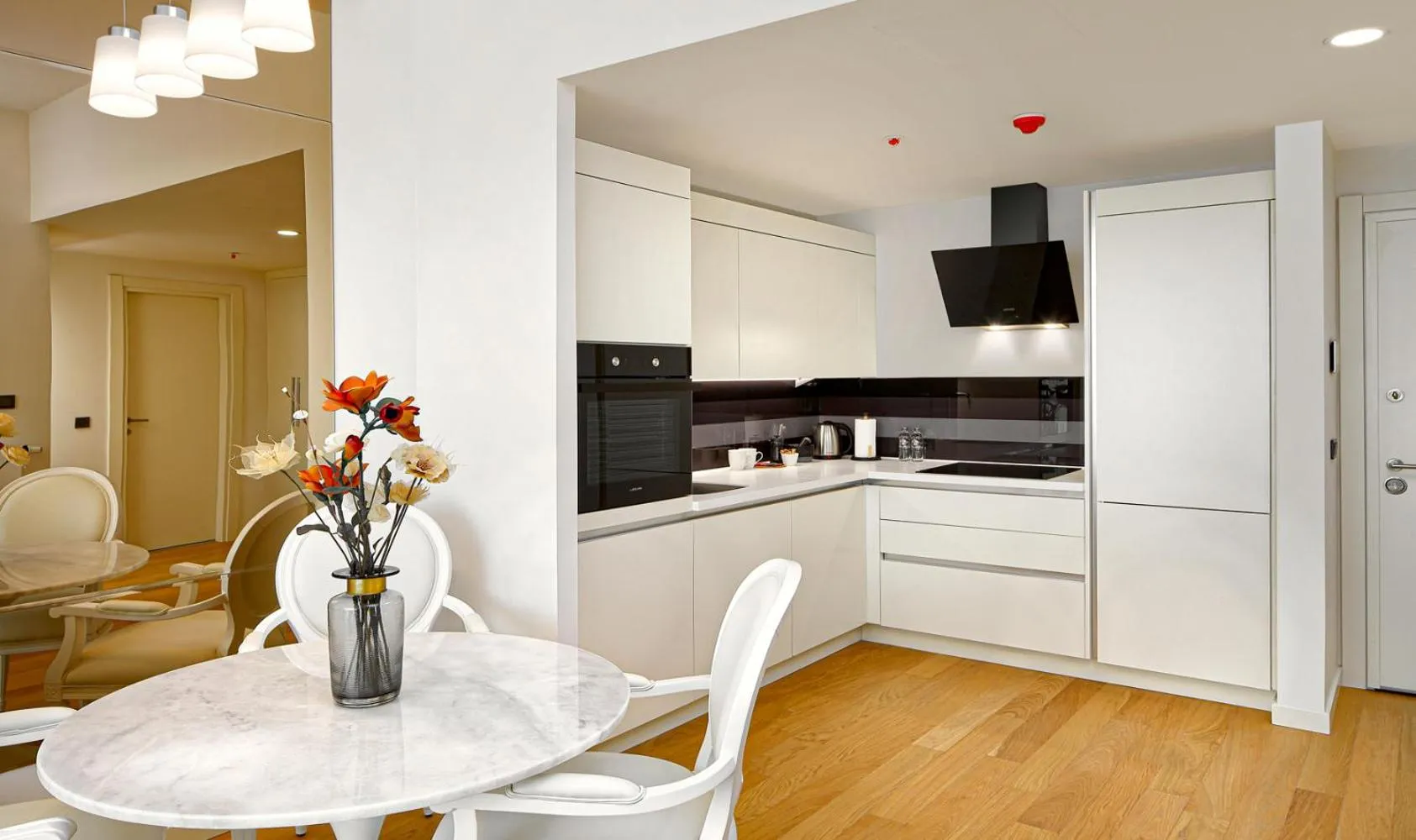 Kitchen or kitchenette in G Tower Furnished Apartment Rentals