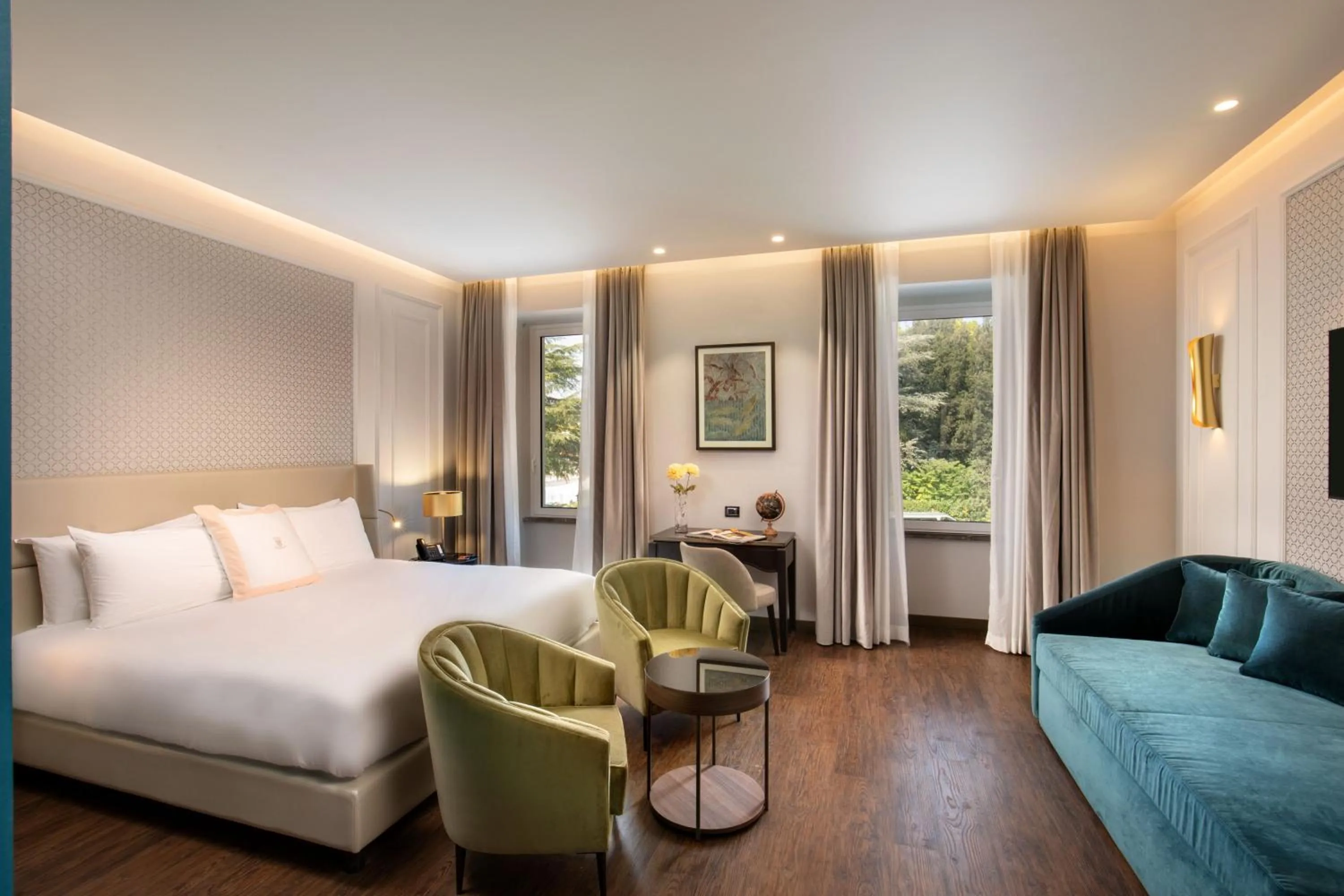 View (from property/room), Bed in Hotel Niccolo' V - Terme dei Papi