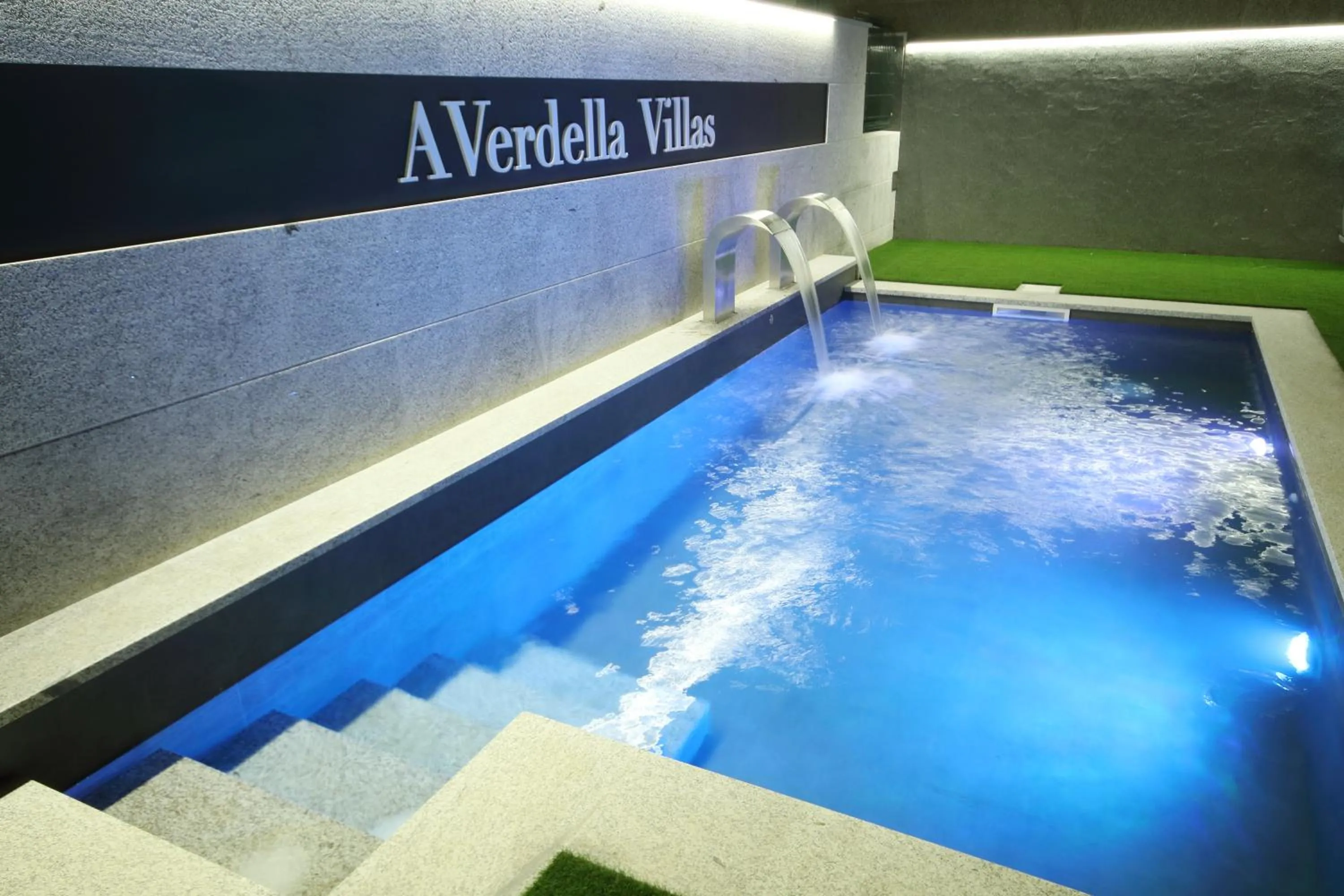 Pool view in A Verdella Villas