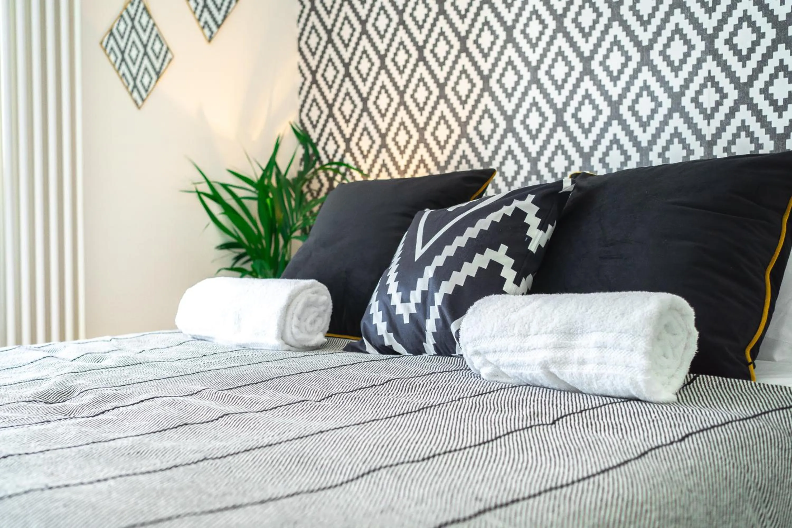 Bed in Saltwater Guest House