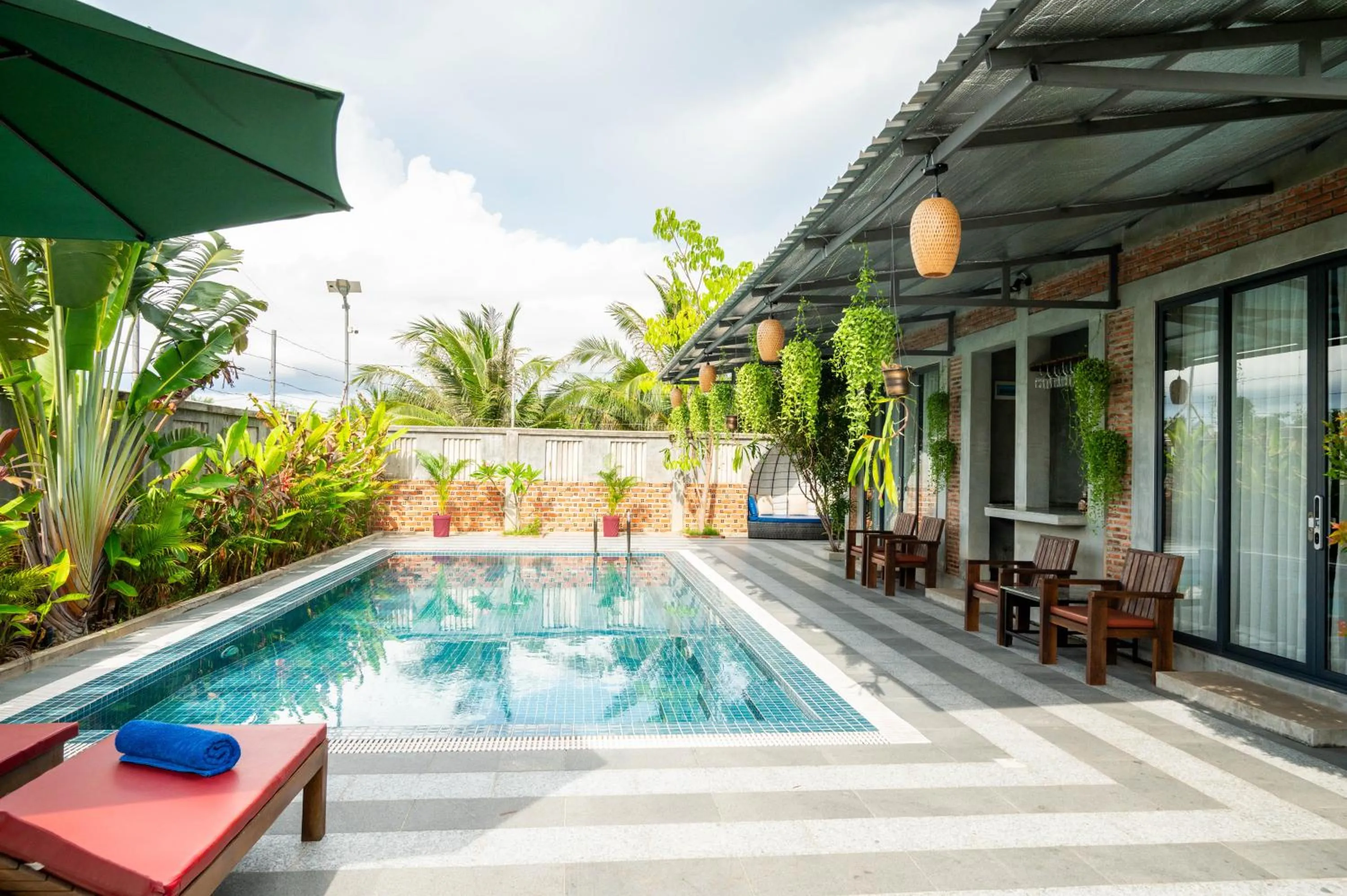 Garden view in Kampot Sweet Boutique