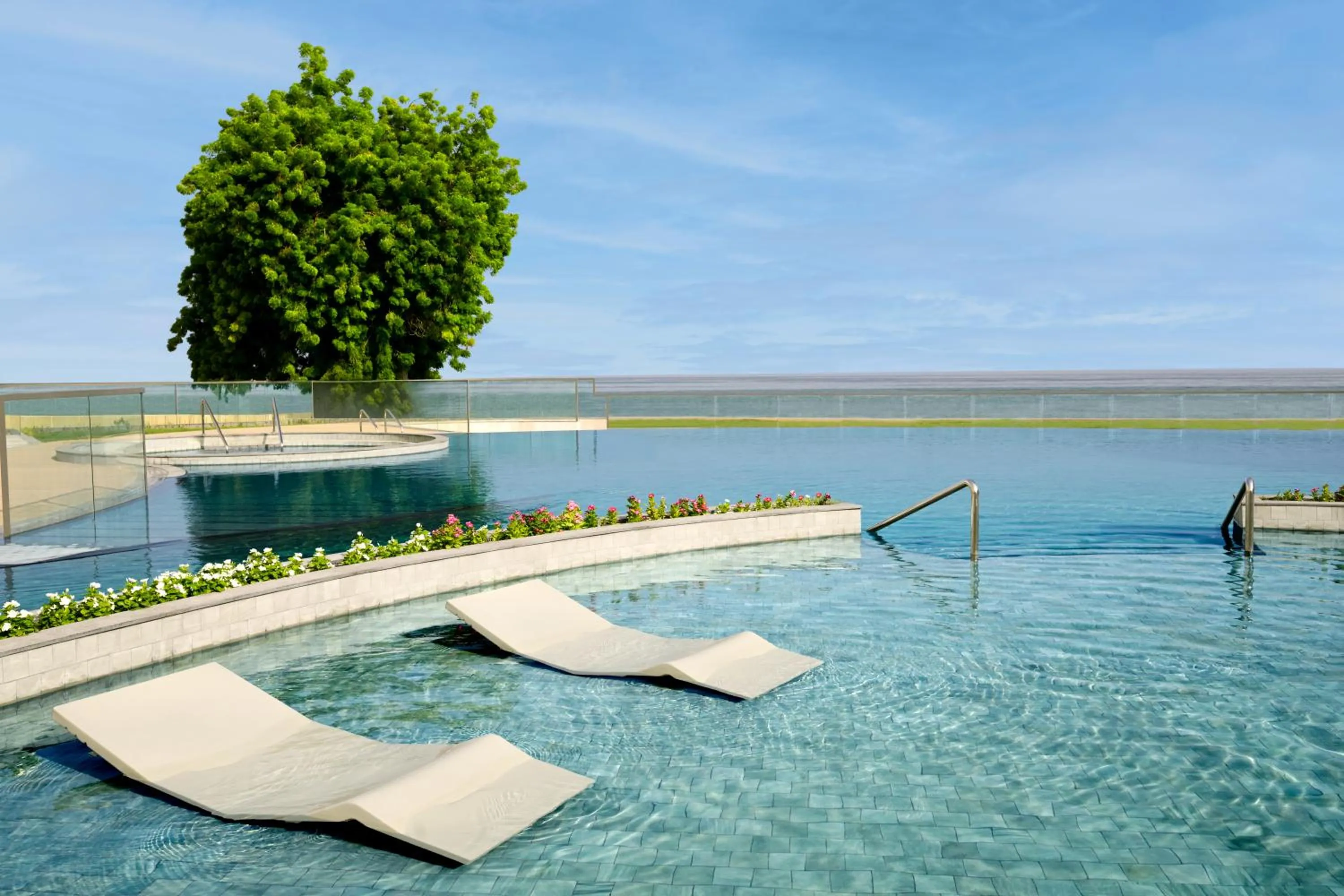 Pool view in Grand Hyatt Muscat