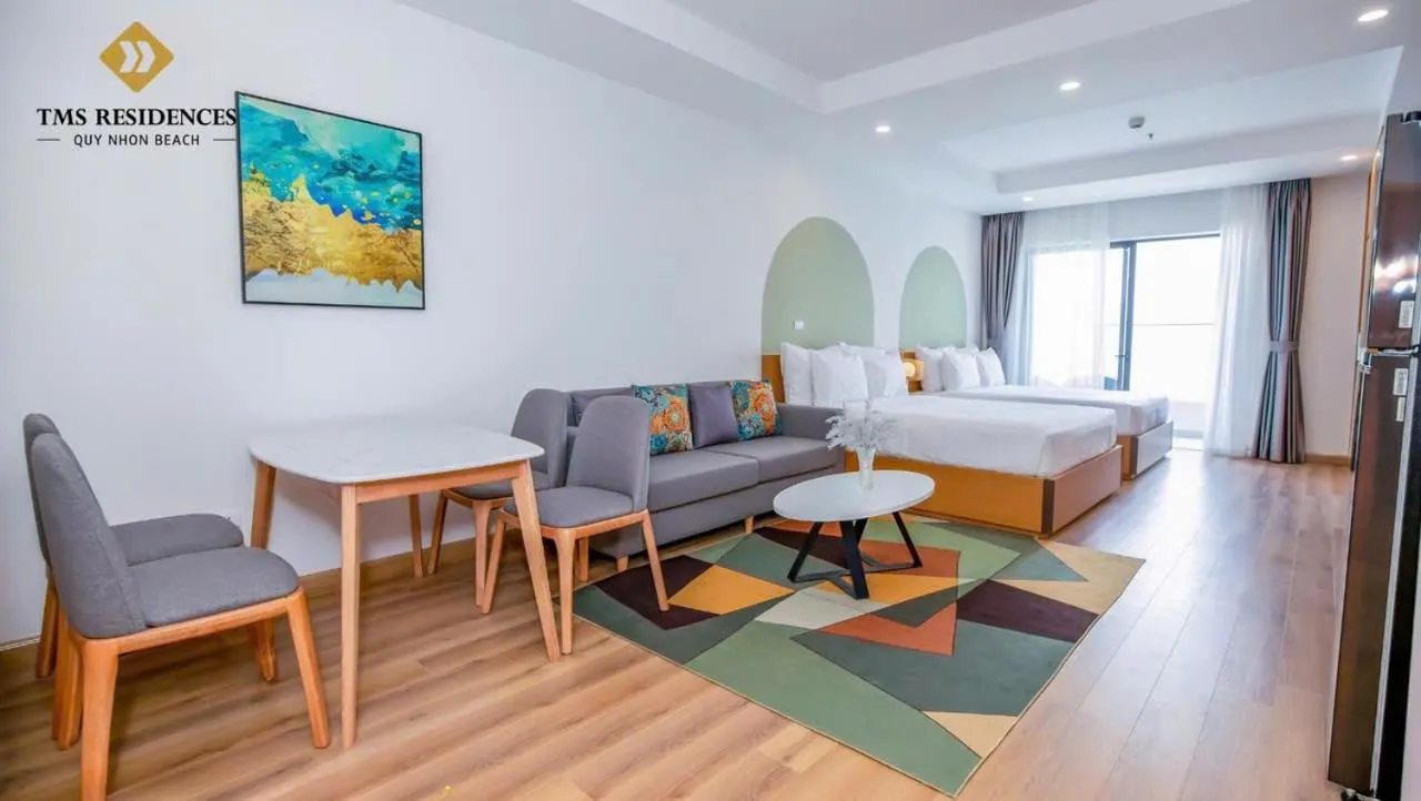 Living room, Bed in TMS Residences Quy Nhon - Official