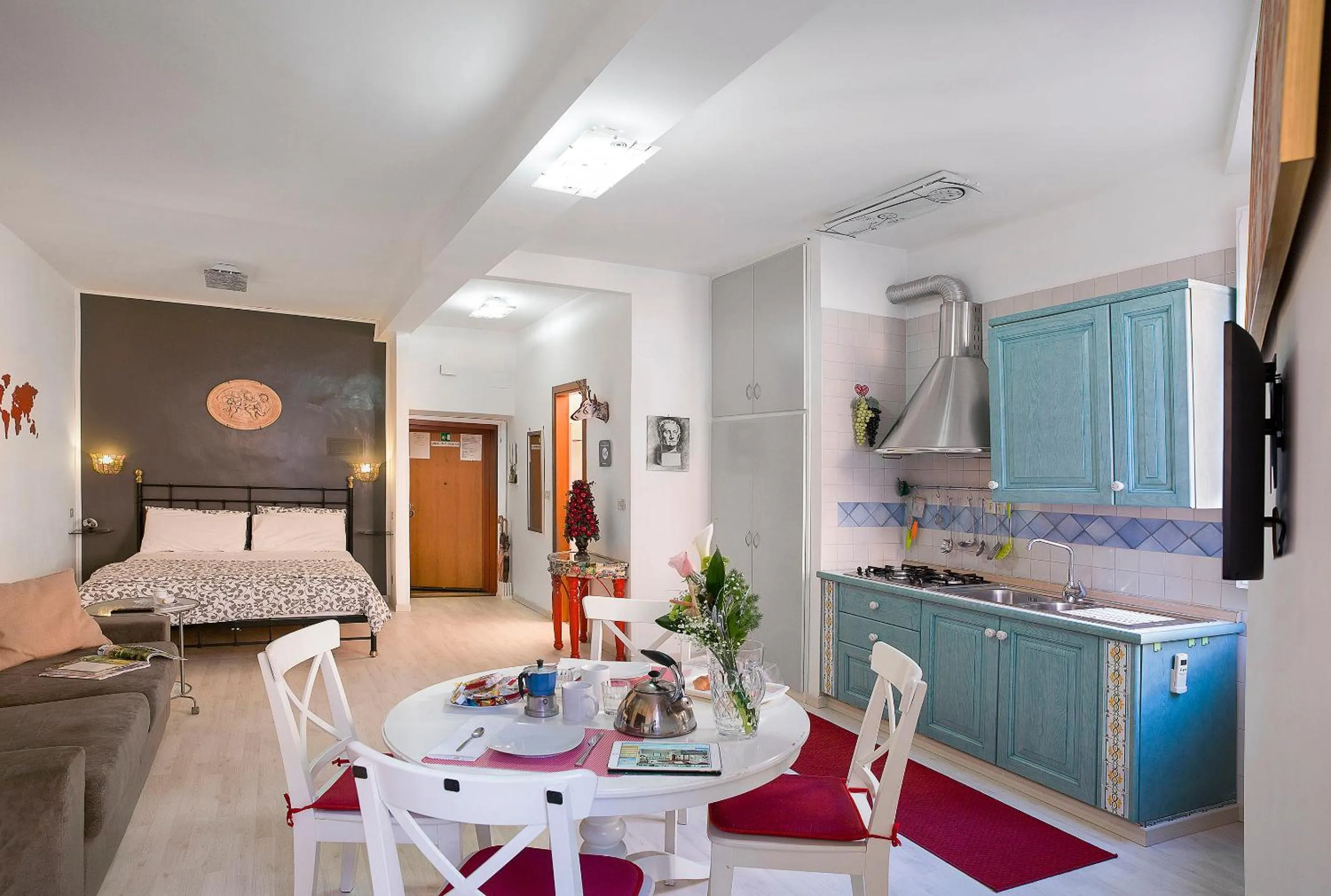 Kitchen or kitchenette in Navona Open Space Apartments
