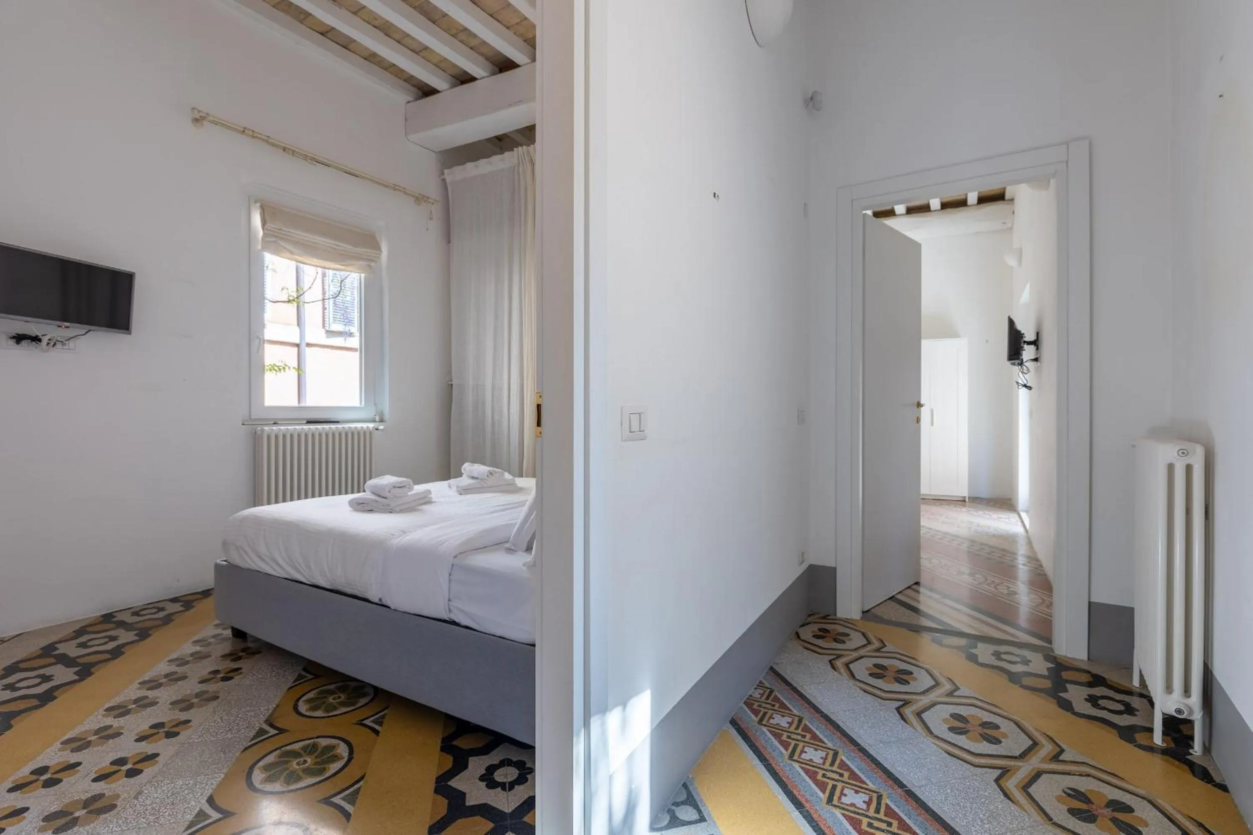 Bedroom, Bed in Navona Open Space Apartments