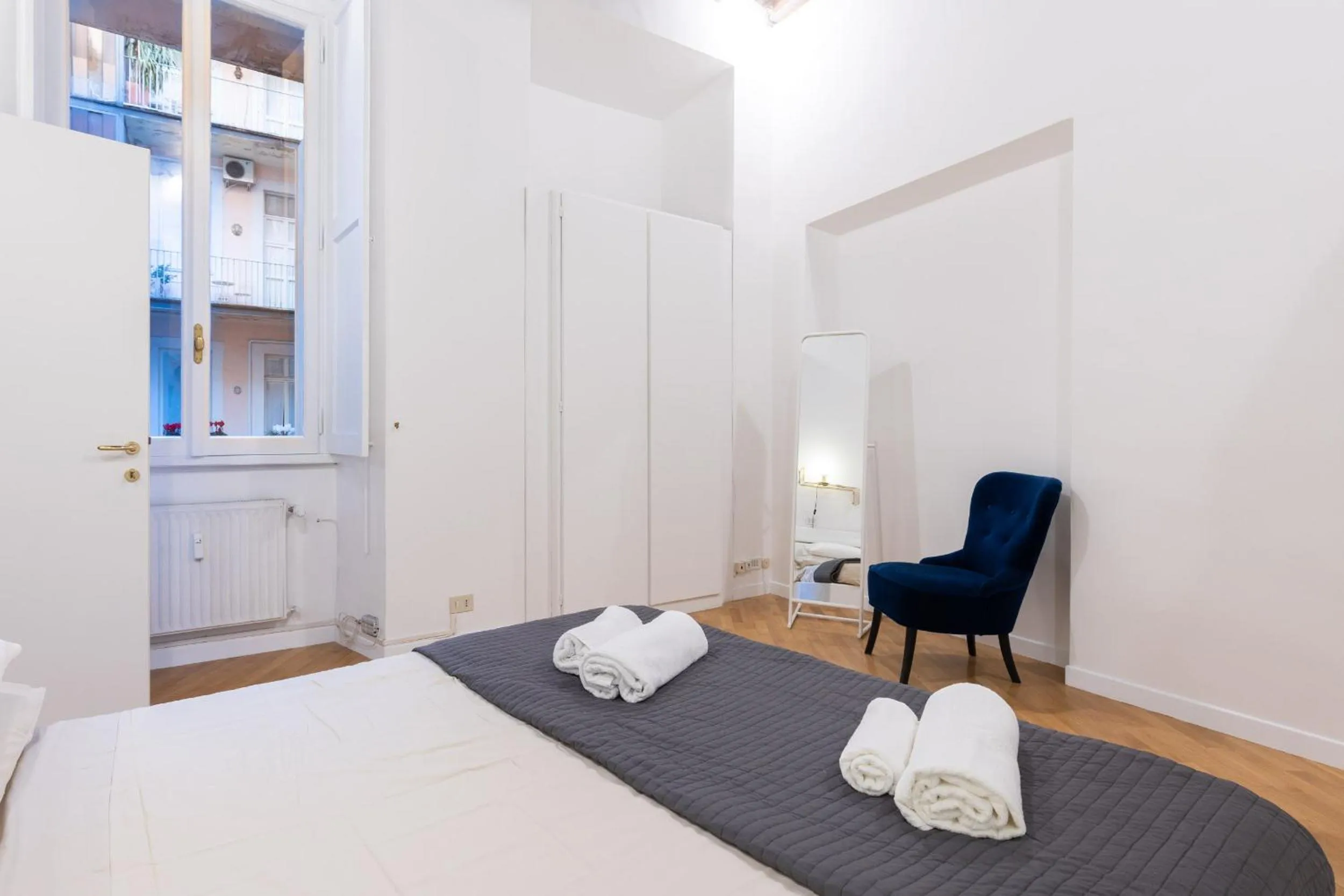 Bedroom, Bed in Navona Open Space Apartments