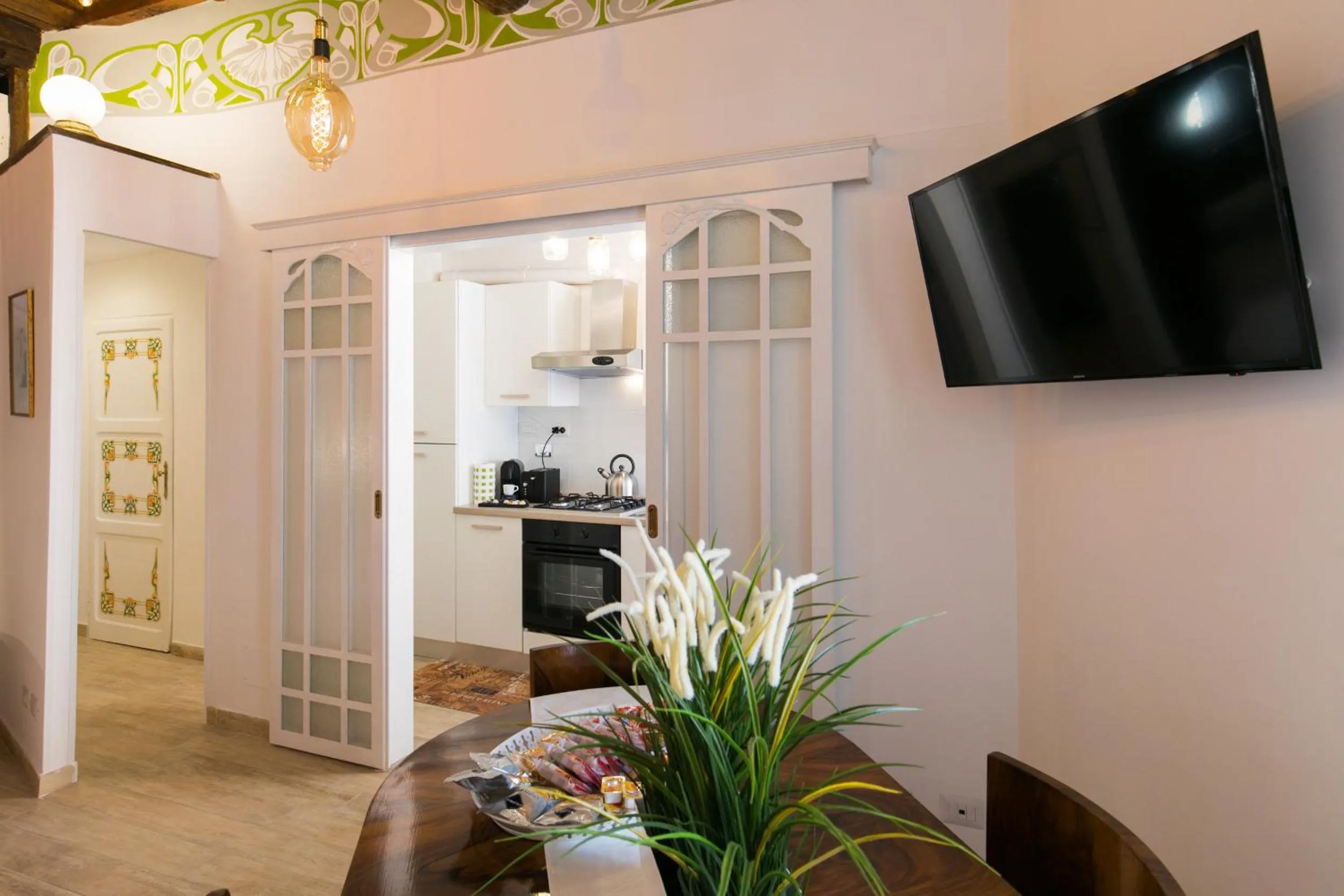 Kitchen or kitchenette in Navona Open Space Apartments